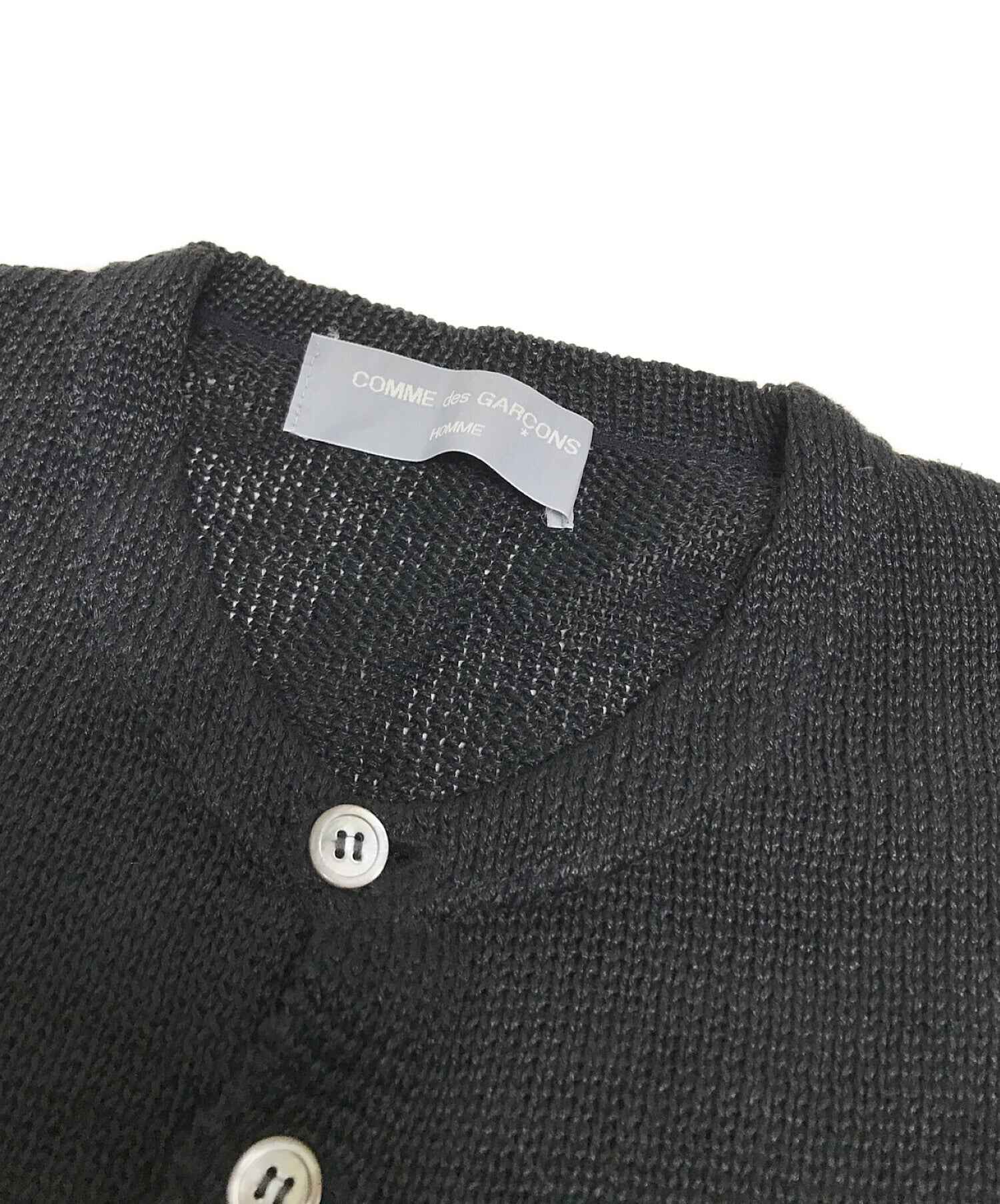 Comme des Garçons 2006 Cashemere Knit Pre-owned] COMME des GARCONS HOMME OLD] Linen Henley Neck Knit