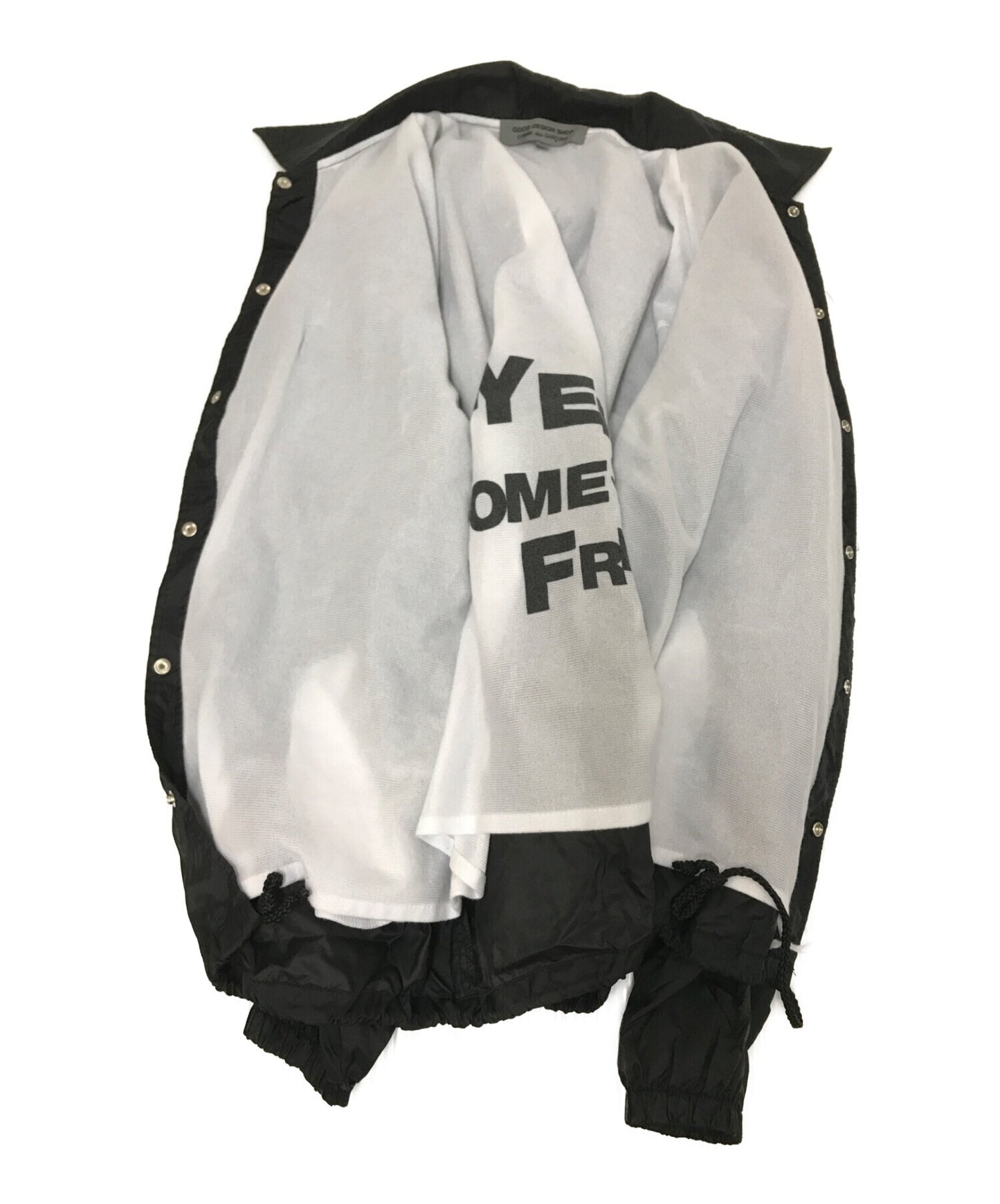 好设计商店Comme des Garcons徽标印刷教练夹克尼龙衬衫夹克IS-J002