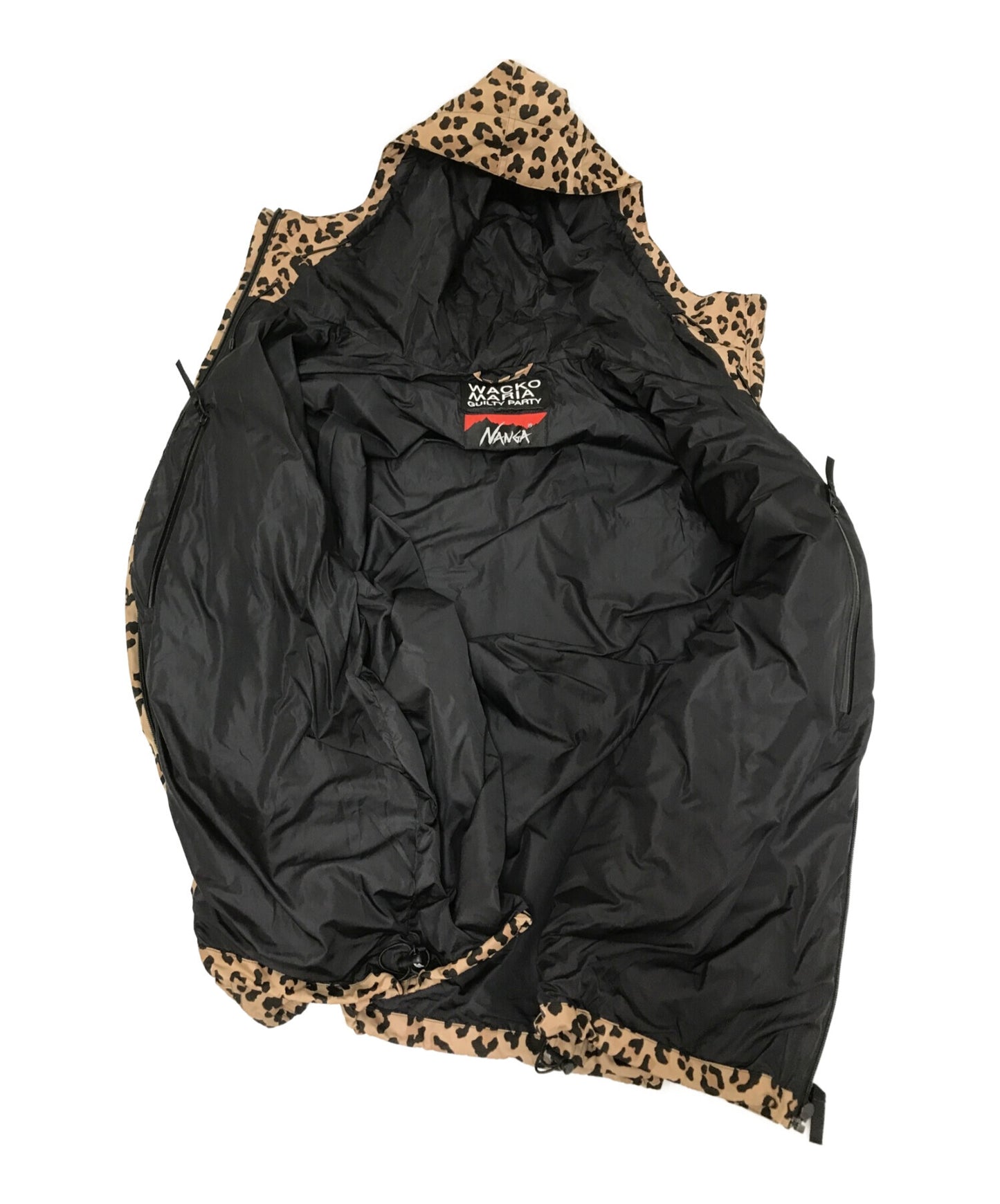 Wacko Maria × Nanga คำสั่งพิเศษ Leopard Mountain Parka Logo Embroidery Zip Blouson