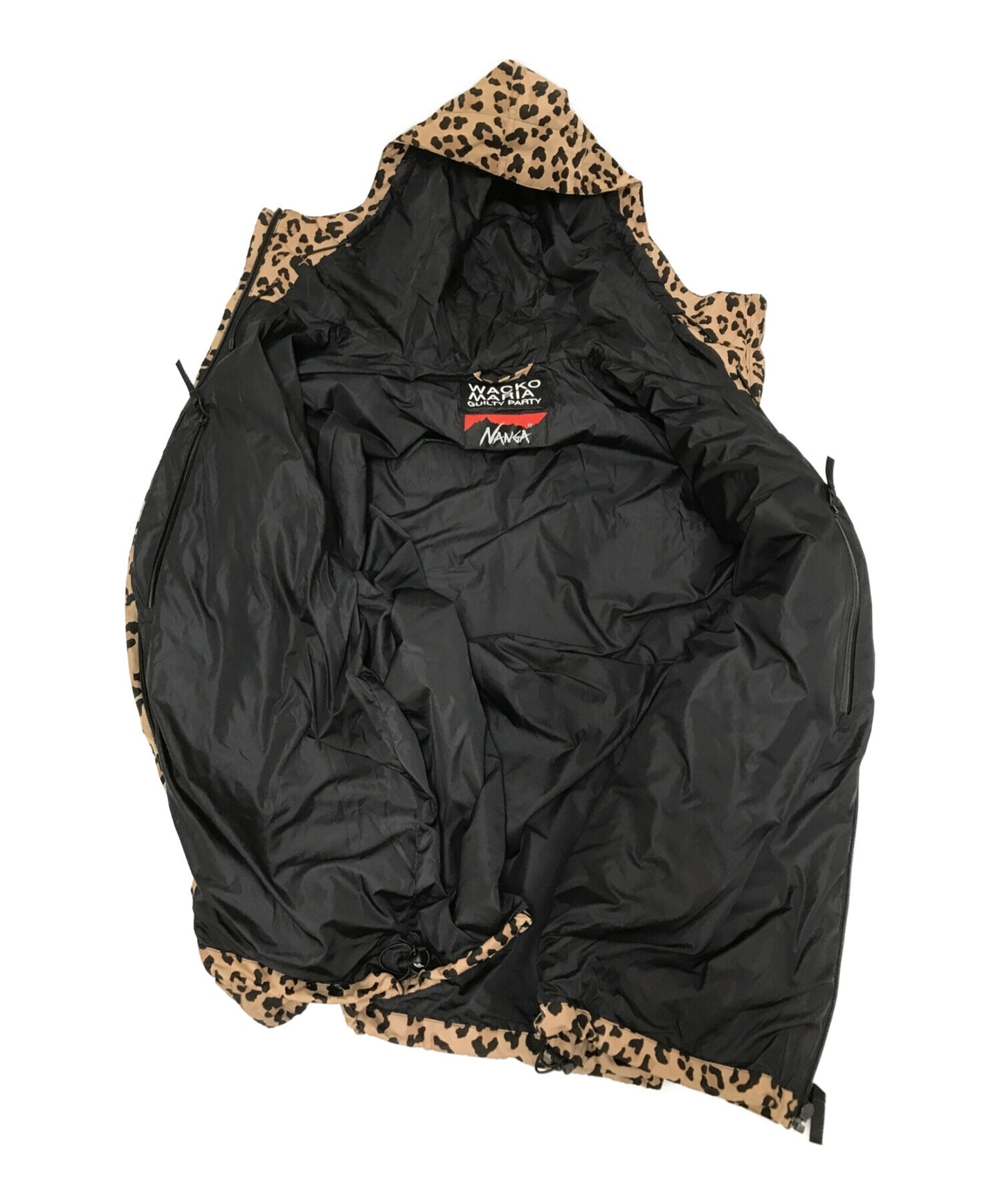 WACKO MARIA×NANGA Special Order LEOPARD MOUNTAIN PARKA Logo Embroidery Zip  Blouson