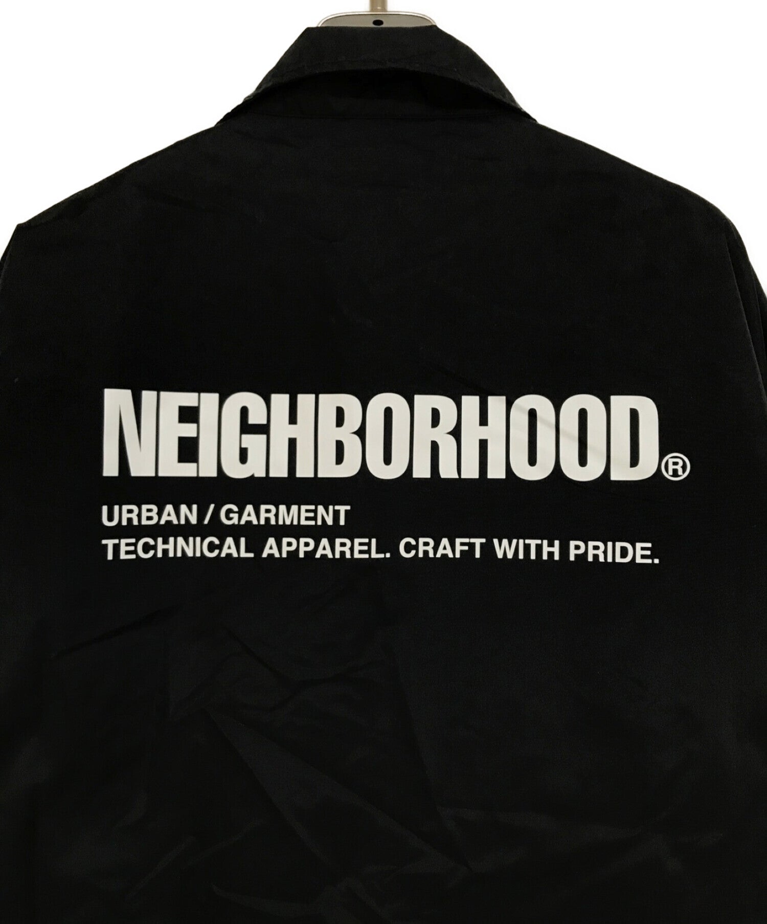 NEIGHBORHOOD Windbreaker Jacket Coach Jacket Logo Print Nylon Back