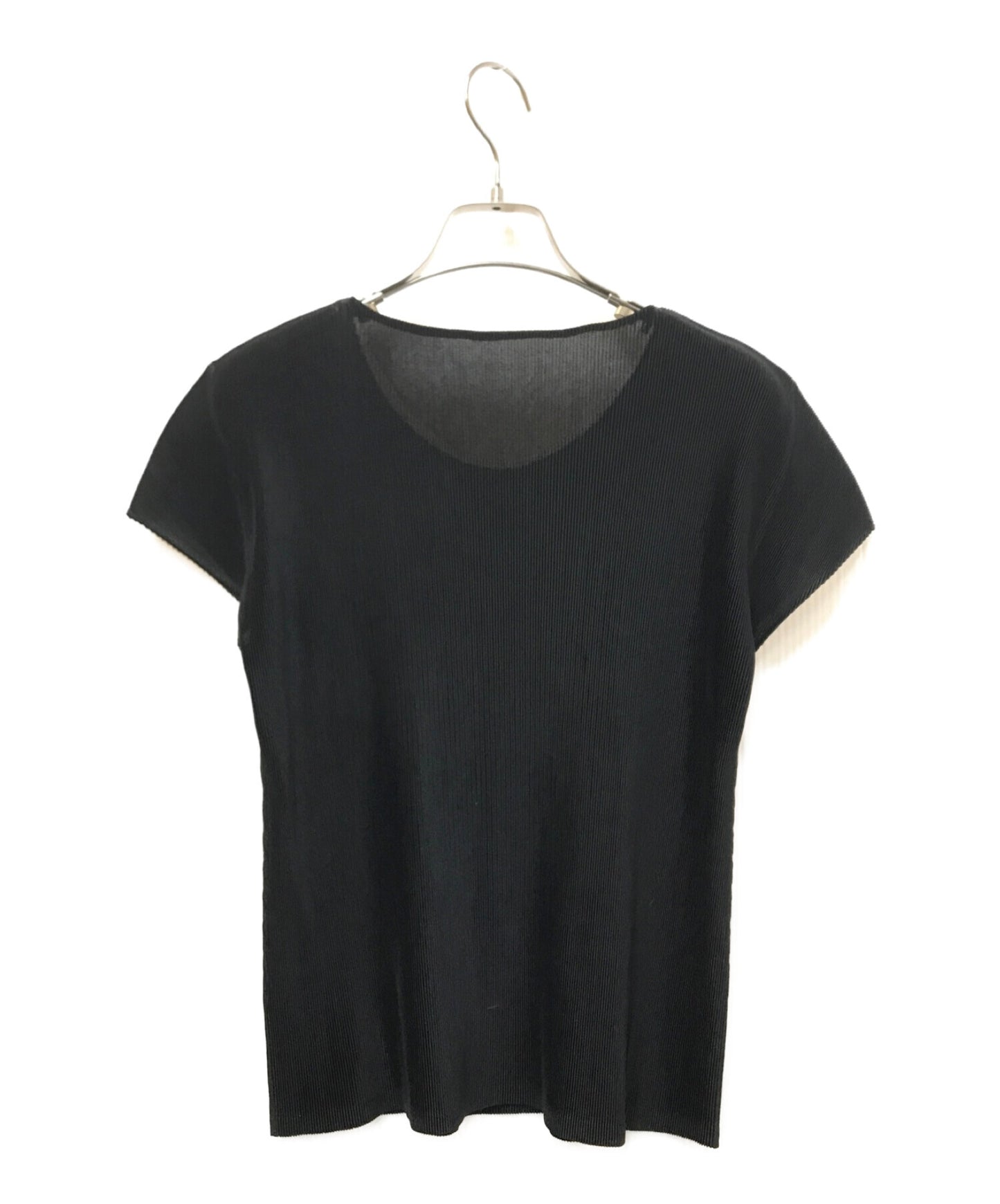[Pre-owned] PLEATS PLEASE Pleated cut-and-sew short-sleeved Popular, standard crew-neck Issey Miyake PP02FK102