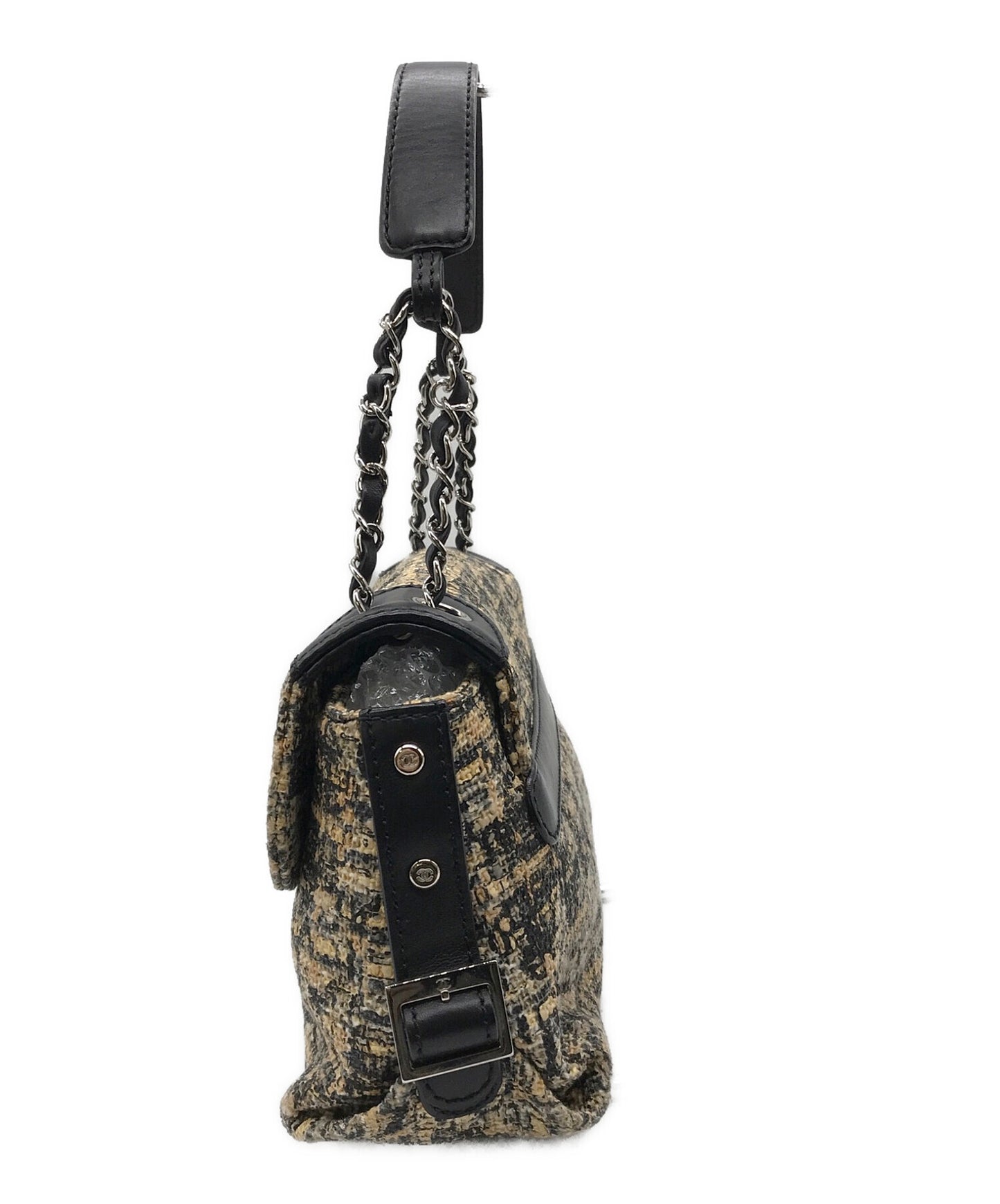 CHANEL Iconic Print Tweed Chain Shoulder Bag 10363554