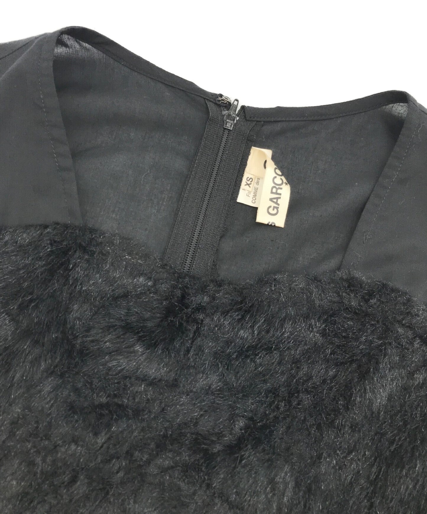 [Pre-owned] COMME des GARCONS Front Fur Pleated Dress GQ-O017