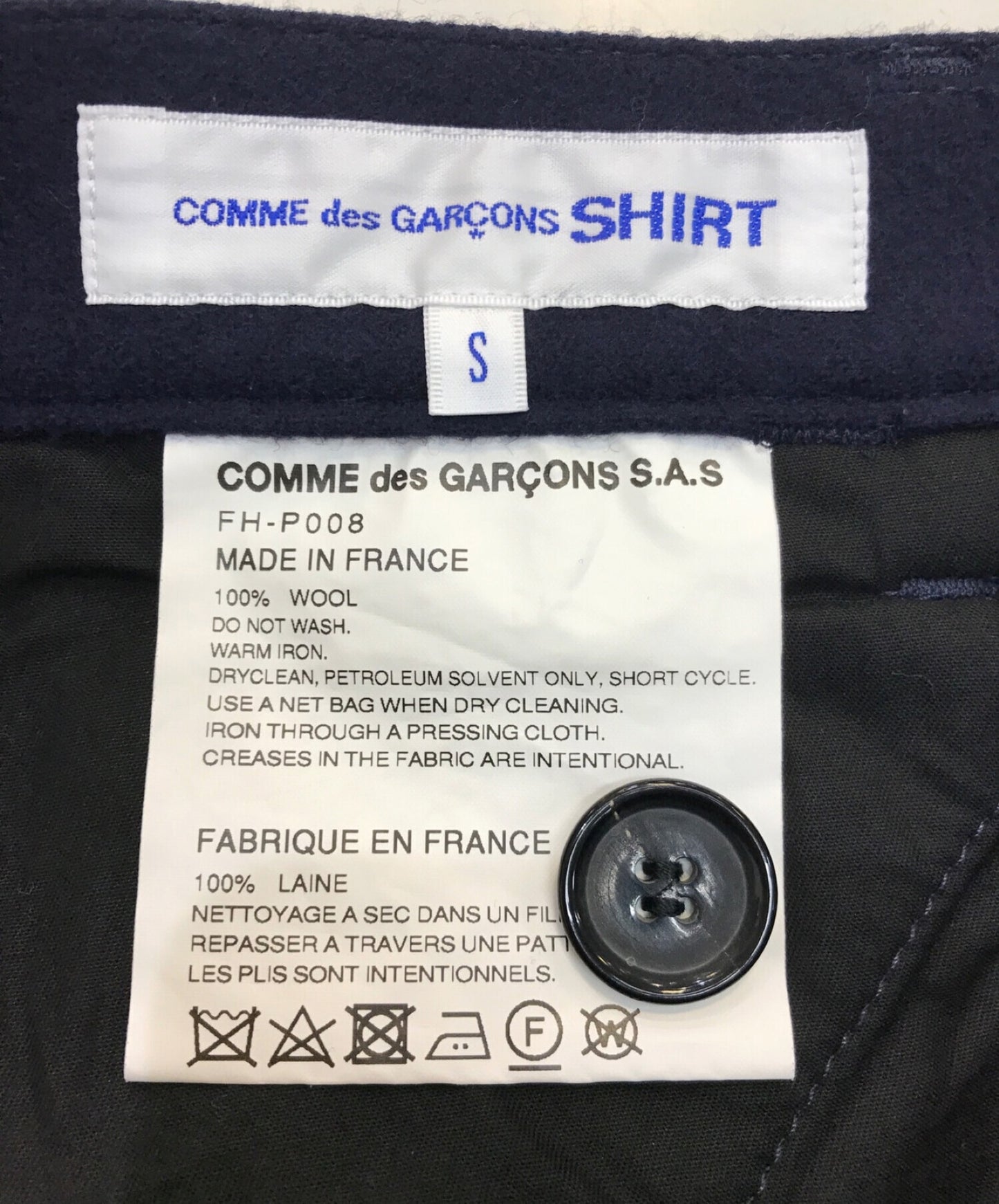 Comme des Garcons เสื้อ 21AW Patchwork กางเกงขายาว FH-P008 FH-P008