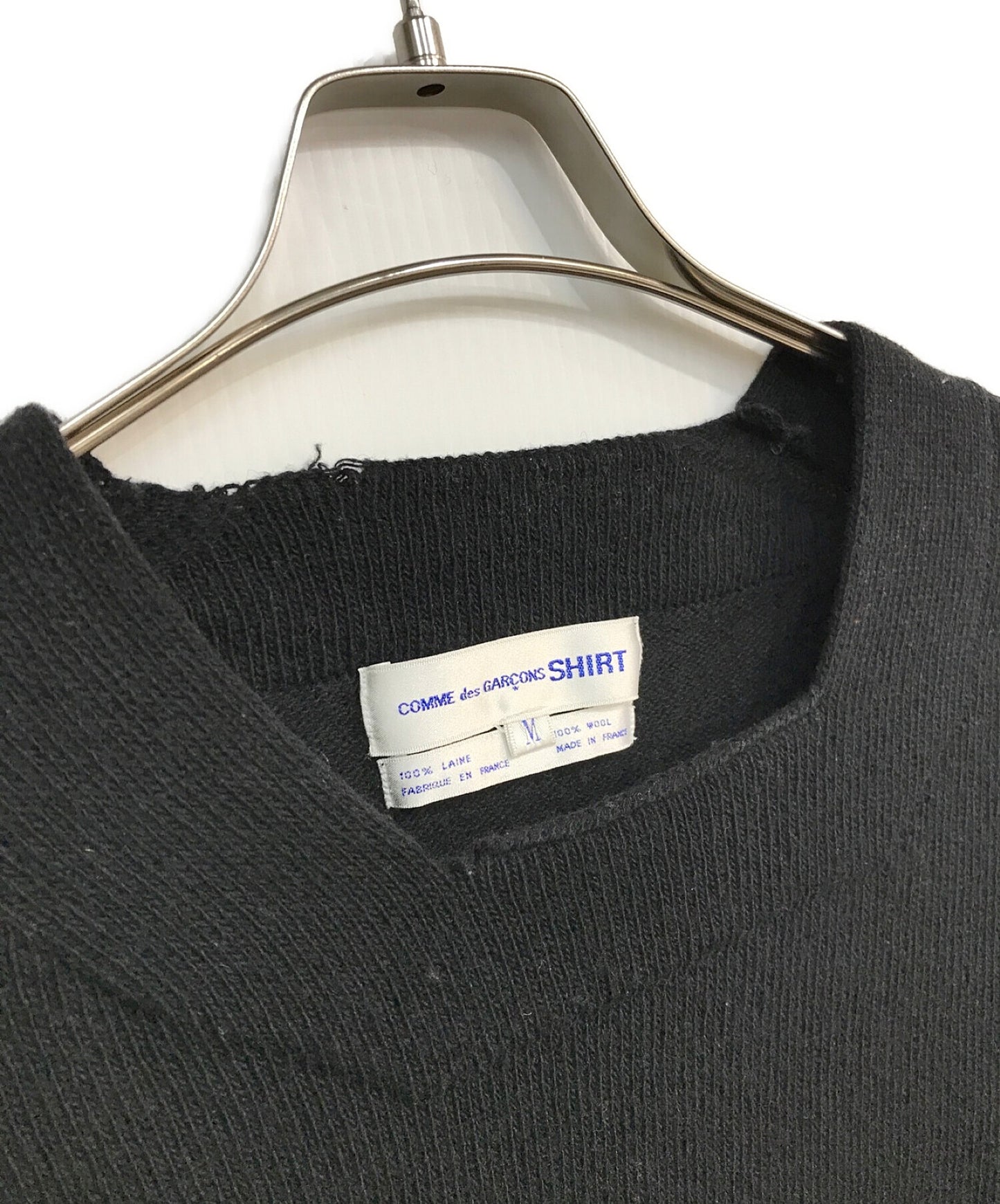 COMME des GARCONS SHIRT 90's Old Tag Made in France Square Collar Knit