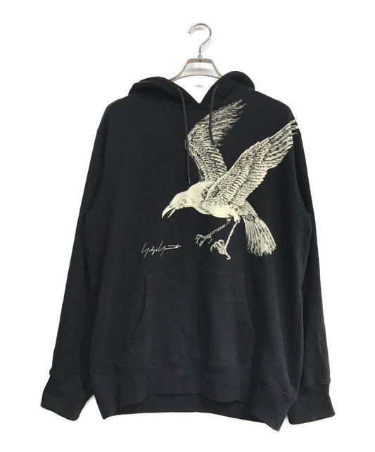 [Pre-owned] Yohji Yamamoto pour homme CROW PRINT SWEAT PULLOVER HOODIE HG-T97-997 HG-T97-997