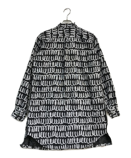 BLACK COMME des GARCONS Long jacket with all-over painted pattern 1D-J013