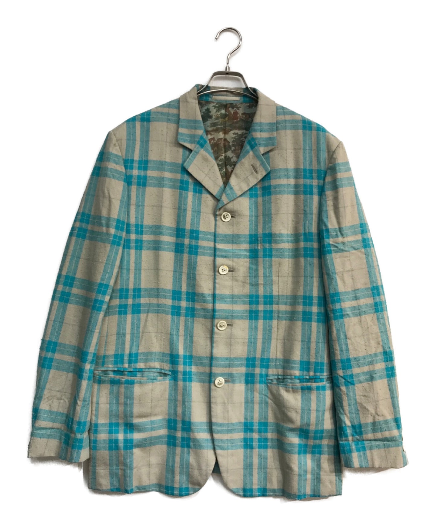 [Pre-owned] COMME des GARCONS HOMME PLUS Tailored jacket with full-pattern check lining