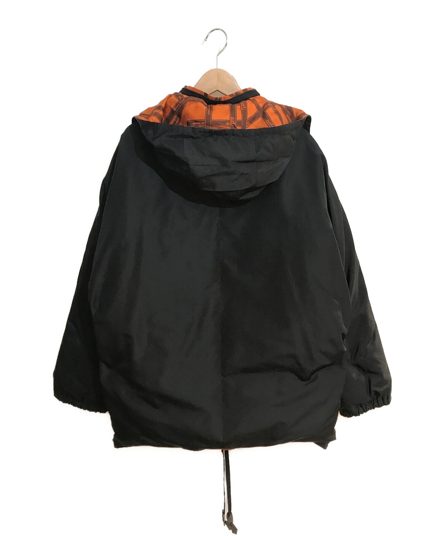 [Pre-owned] HERMES by Martin Margiela Ribbon Twillie Pattern Silk Reversible Down Jacket