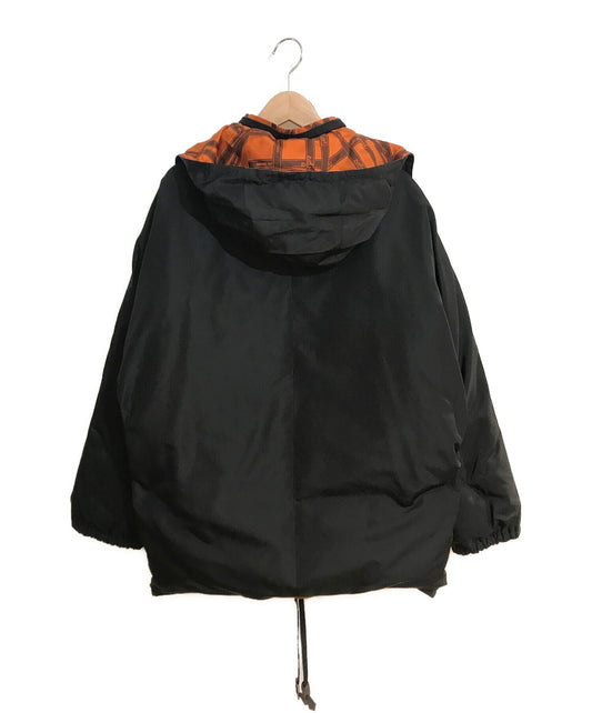 HERMES by Martin Margiela Ribbon Twillie Pattern Silk Reversible Down Jacket