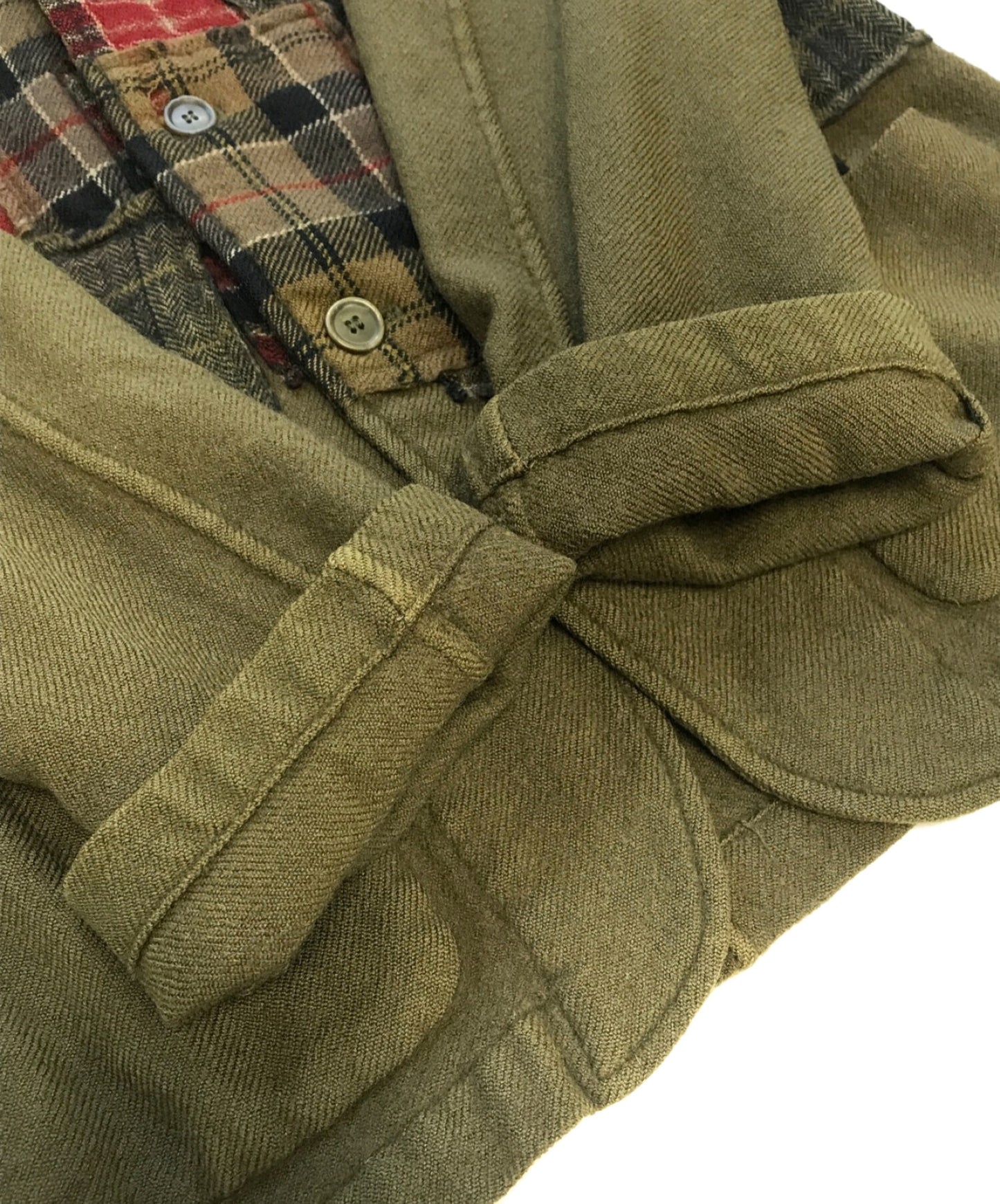 [Pre-owned] COMME des GARCONS SHIRT Shrunken Patchwork Wool Jacket
