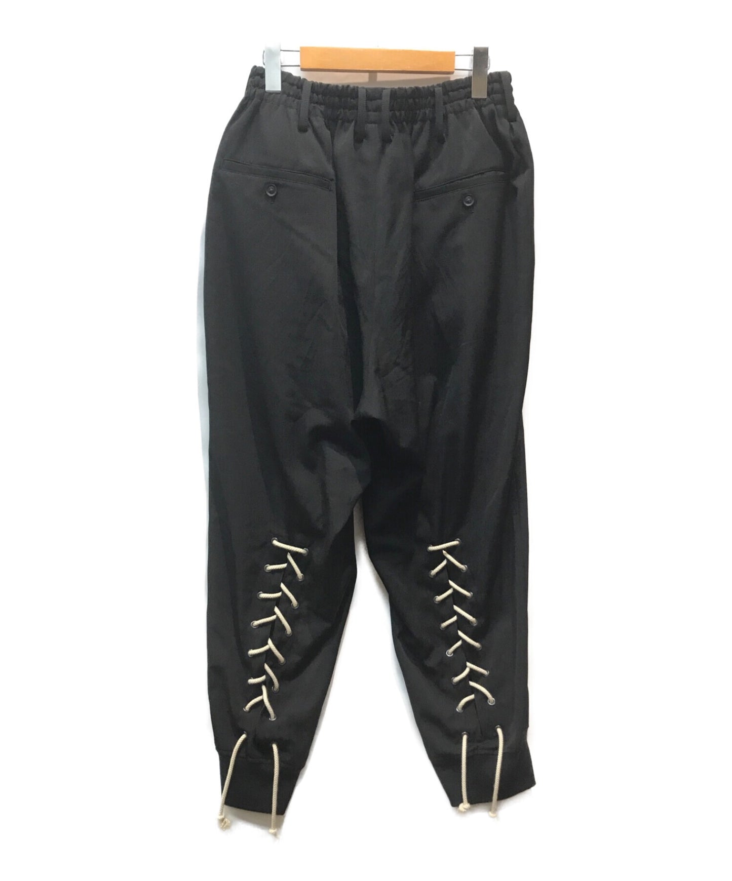[Pre-owned] YOHJI YAMAMOTO Lace-up pants with open string HD-P56-100