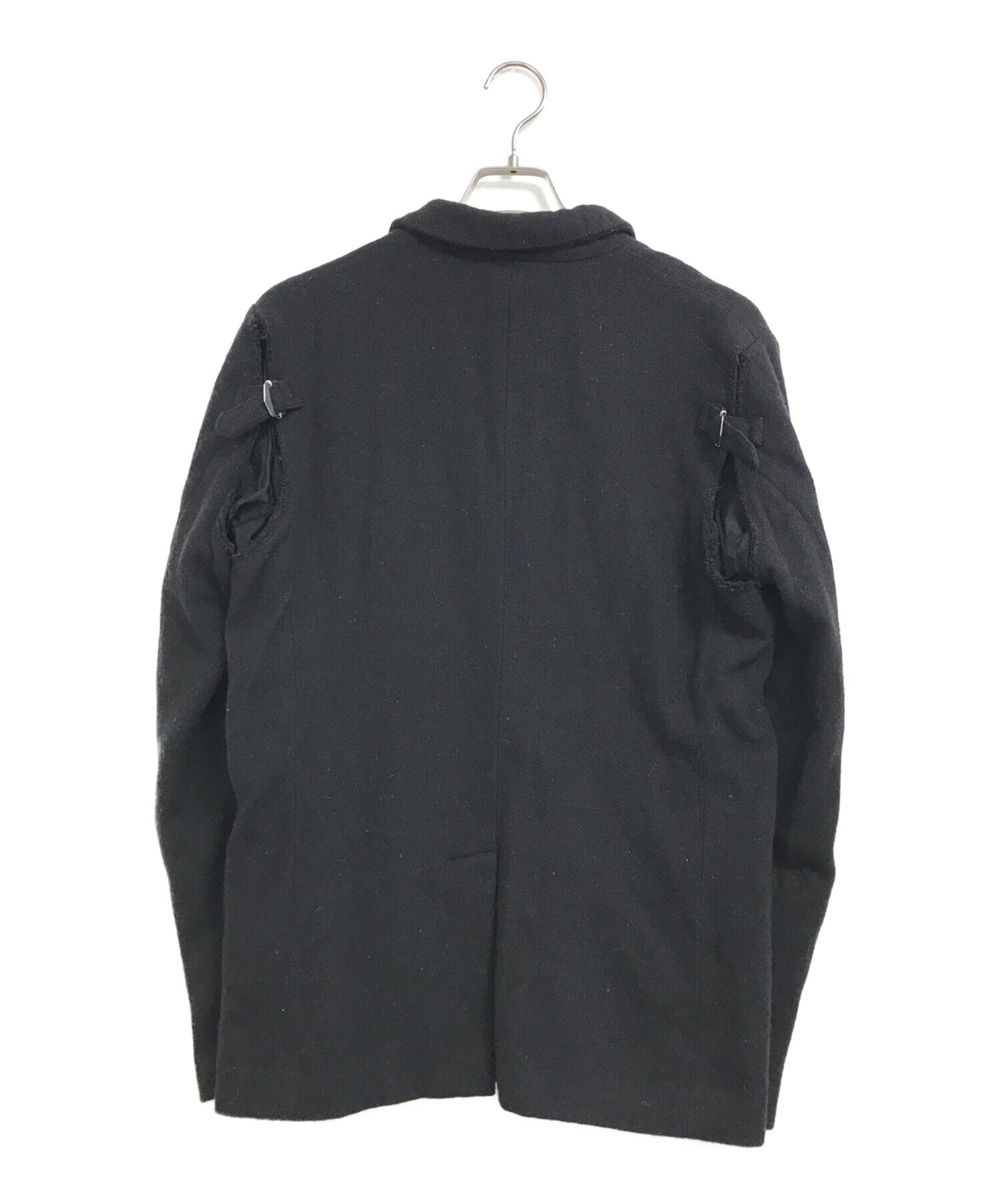 BLACK COMME des GARCONS Belt Design Wool Jacket 1T-J017