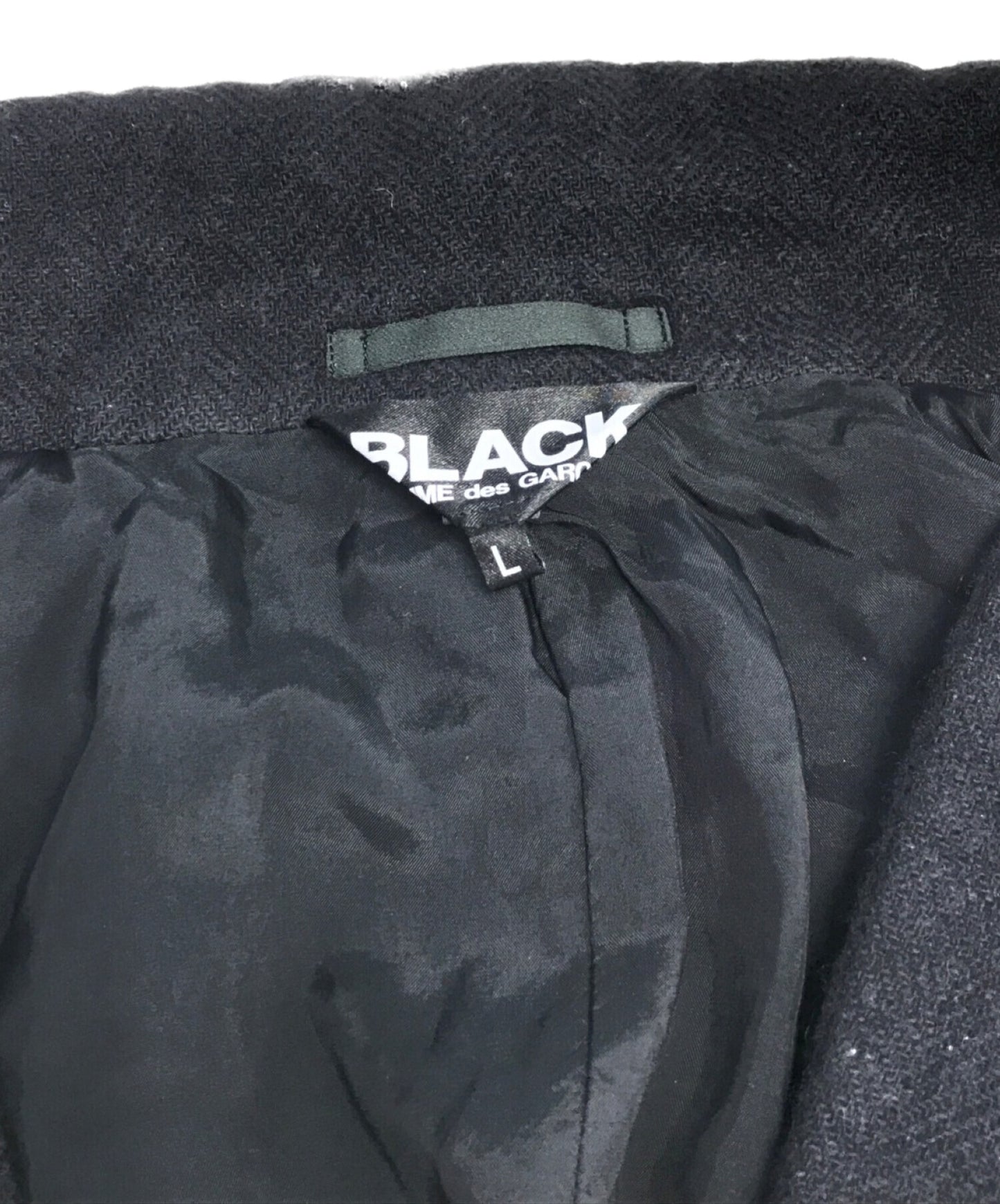 BLACK COMME des GARCONS Belt Design Wool Jacket 1T-J017
