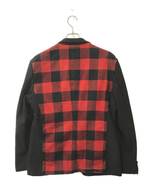 [Pre-owned] COMME des GARCONS HOMME Estelle Twill Jersey × Cotton Check Product-Dyed Jacket HD-J007