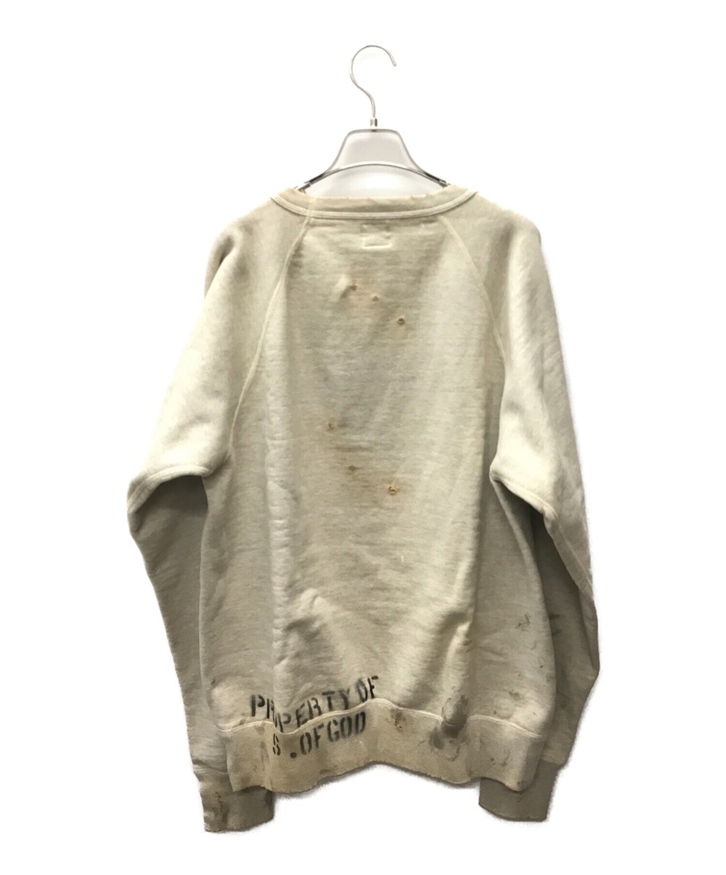 SAINT MICHAEL 21SS RAGLAN SWEAT SH / Damaged / Sweatshirt SM-S21