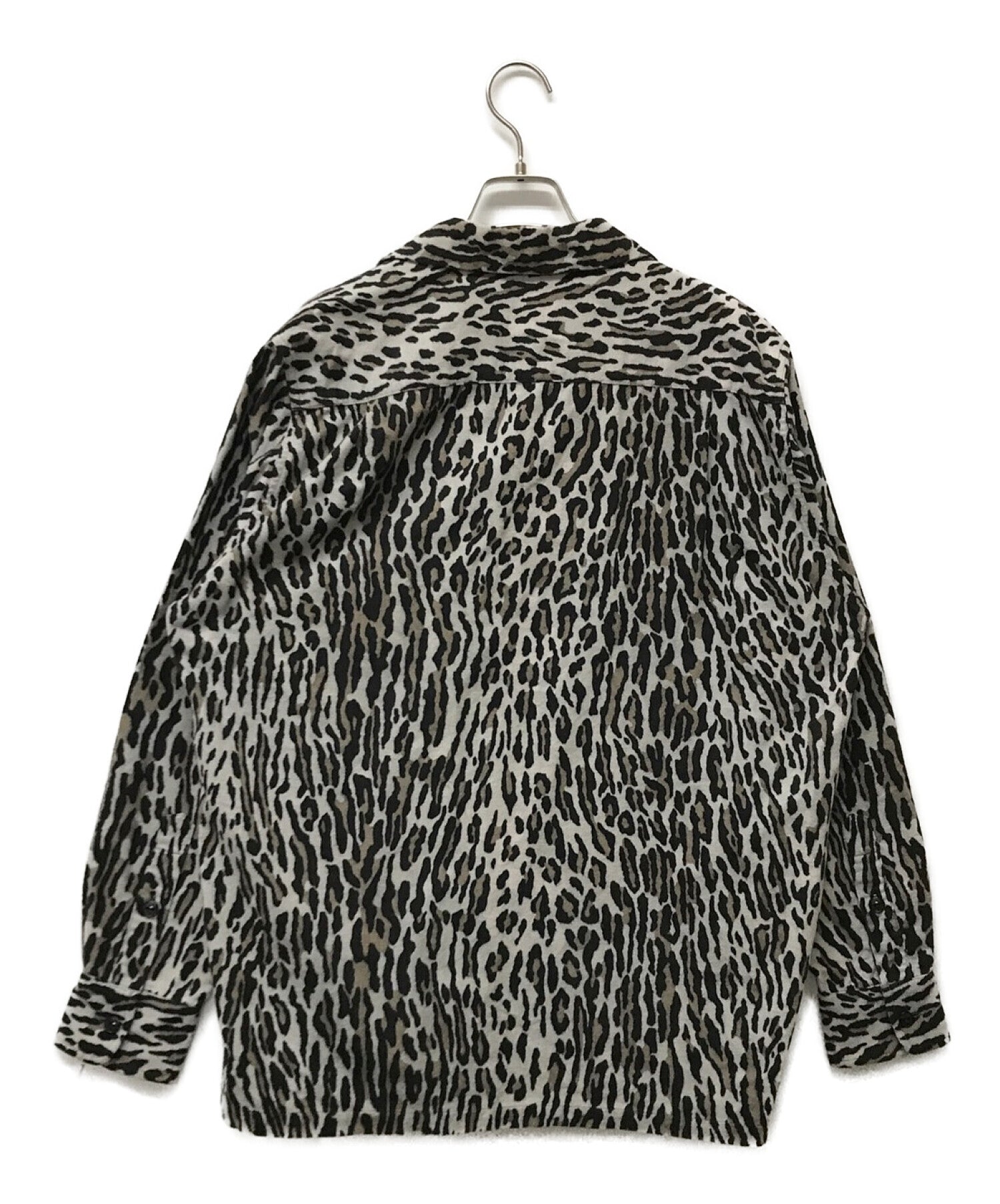 WACKO MARIA Leopard open collar flannel shirt