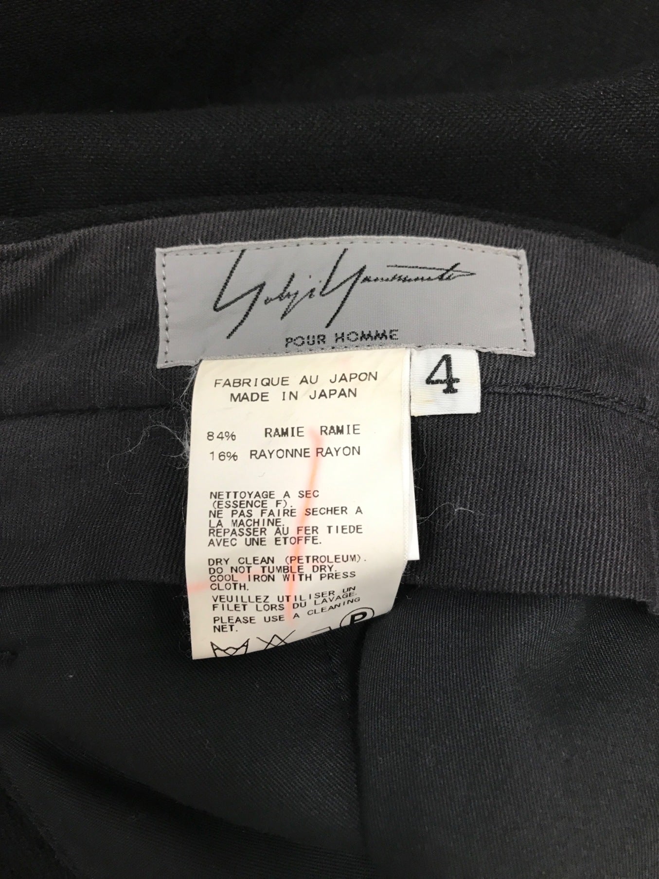 [Pre-owned] Yohji Yamamoto pour homme Linen tapered cropped pants HO-P30-312