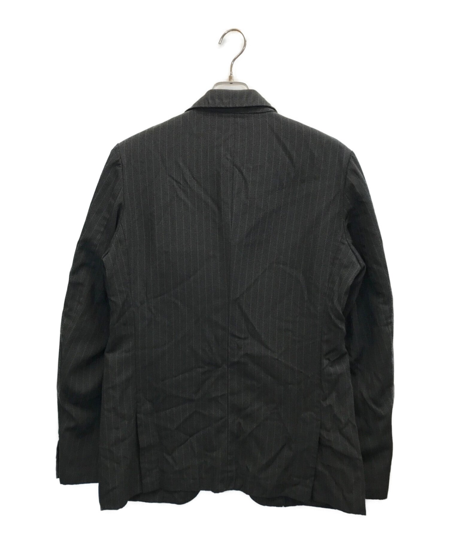 [Pre-owned] COMME des GARCONS HOMME DEUX Shrunken Poly Ring Lapel Striped  Jacket 3B Tailored Jacket DK-J038