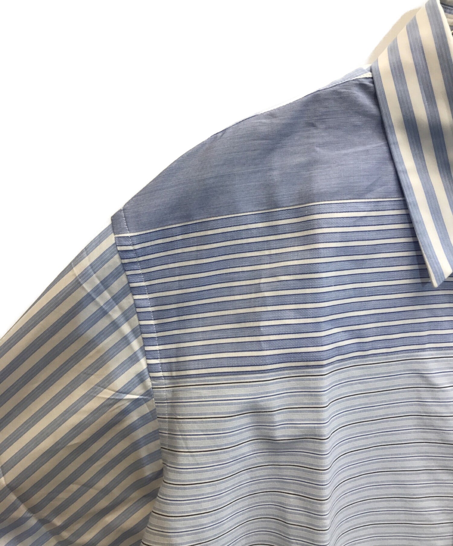 Comme des Garcons Homme Deux Striped Check Short-Sleeved Shirt