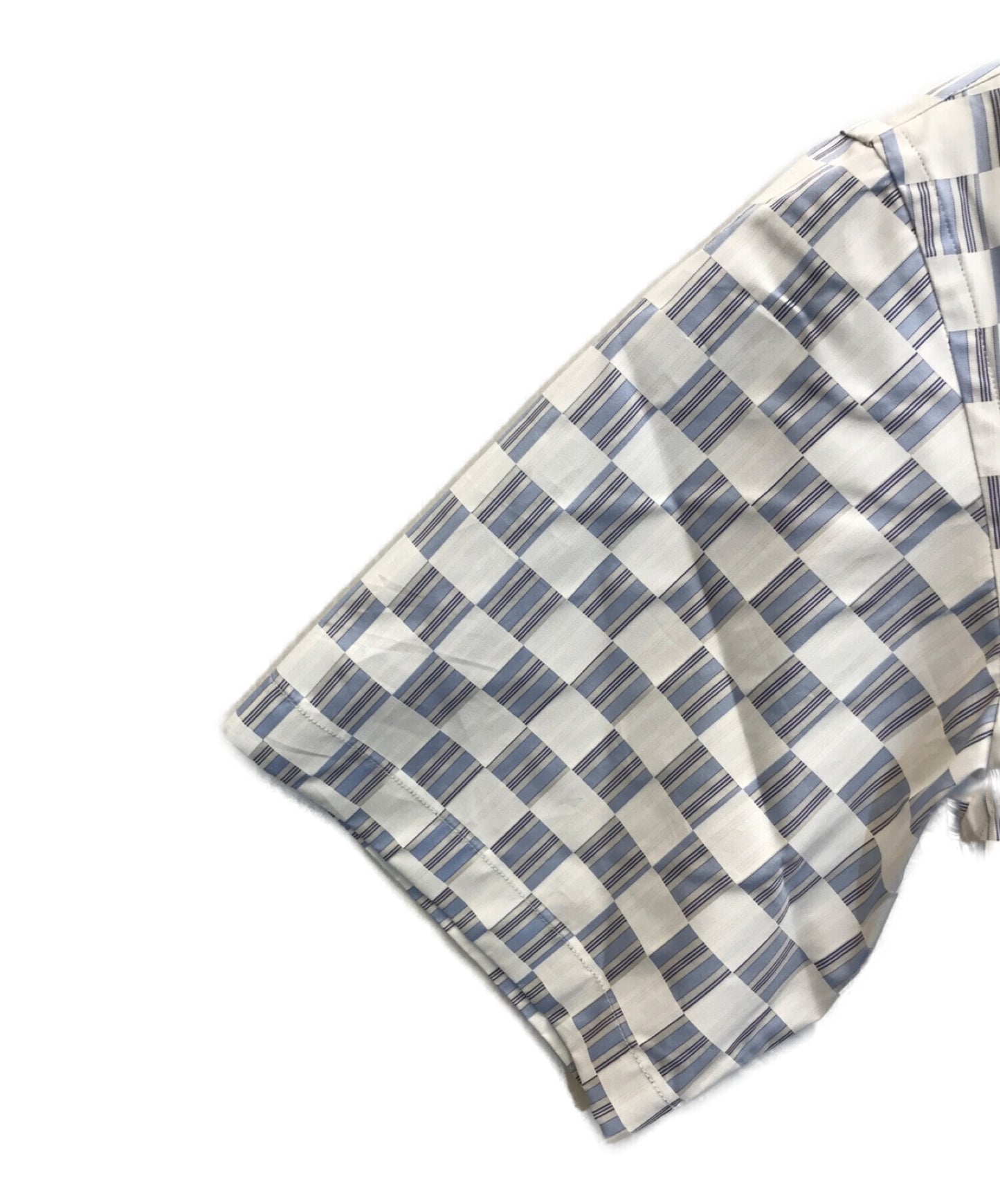 COMME DES GARCONS HOMME DEUX Striped Checkered Flag短袖衬衫DK-B043