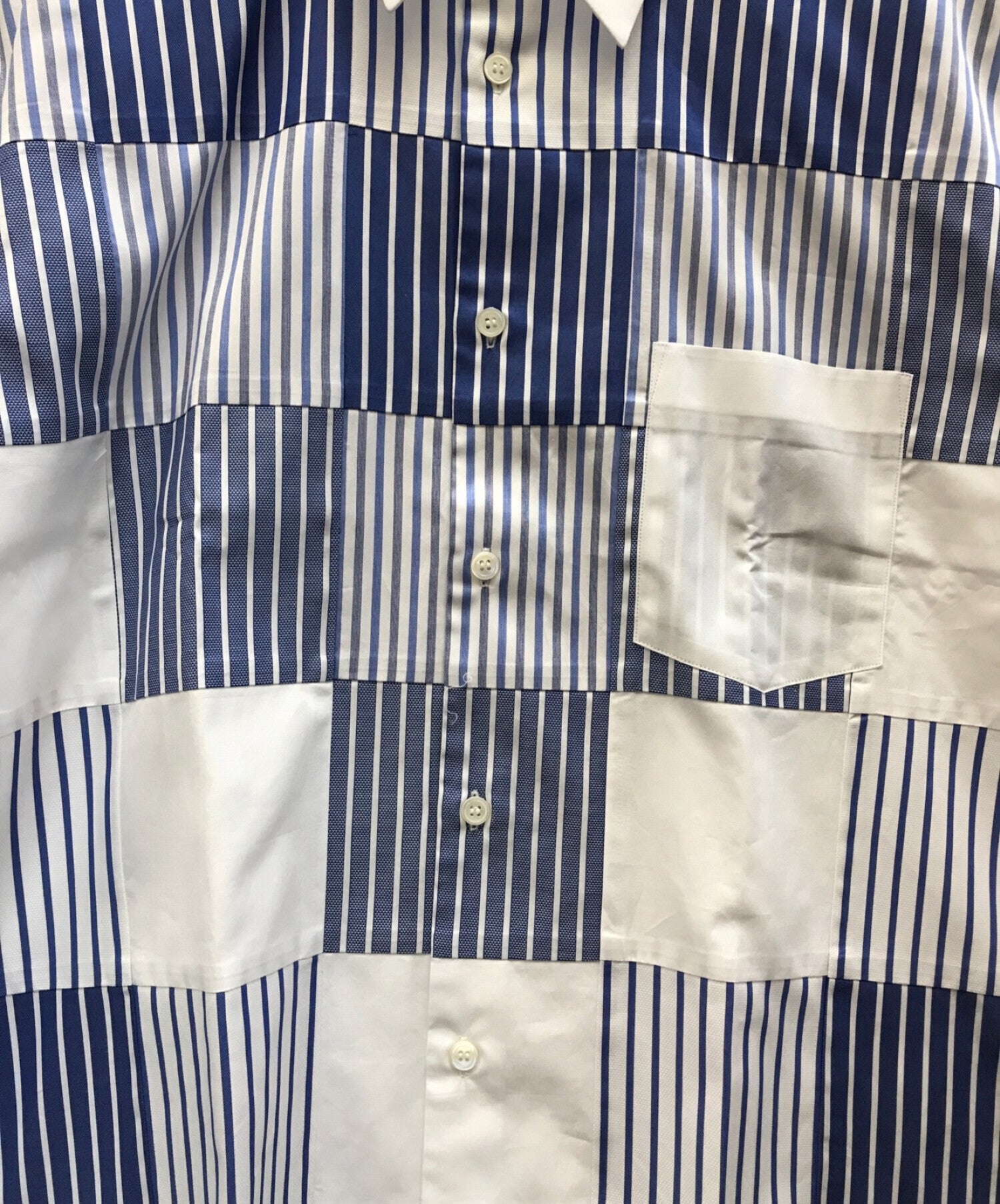 COMME des GARCONS HOMME DEUX Striped shirt Patchwork shirt DK-B022