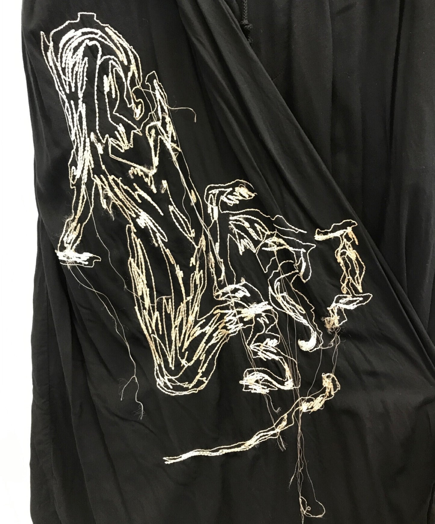 [Pre-owned] YOHJI YAMAMOTO 20SS Embroidered wrap wide pants NN-P84-230
