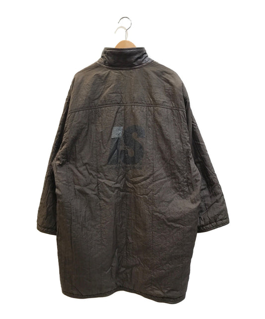 Issey Miyake × Tsumori Chisato [Old] 80 년대 가죽 나일론 가역 코트 RQ63029