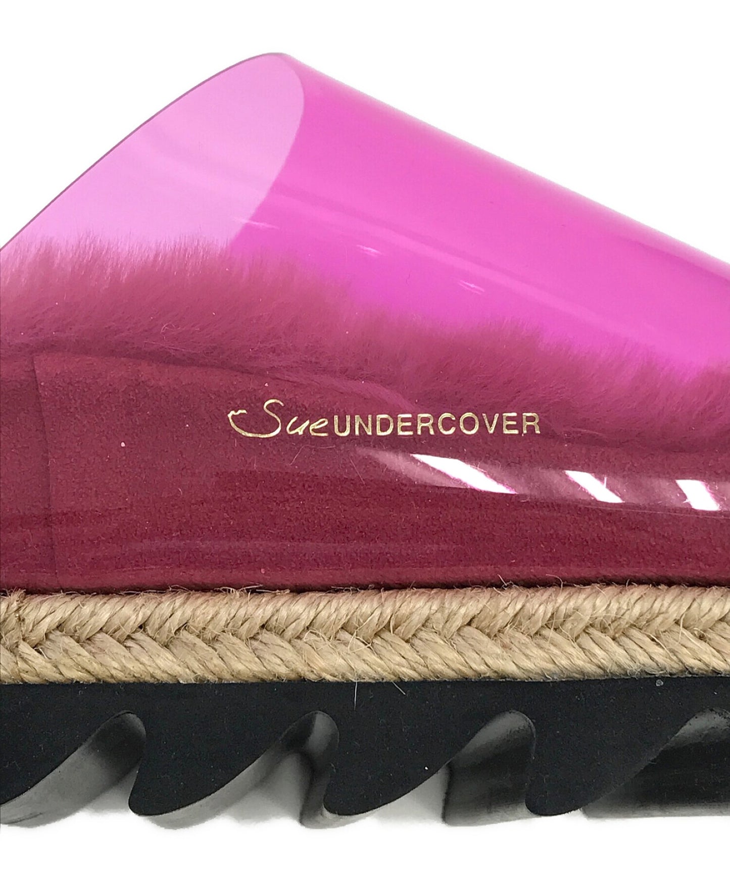 [Pre-owned] SueUNDERCOVER 21SS Shark Sole Fur Sandal