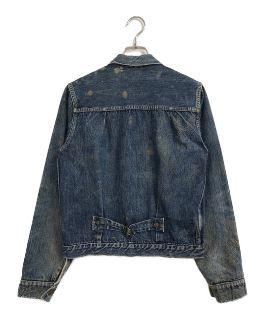 LEVI'S 506XX 1st Denim Jacket buckle without needle, button back bumped, equal V on one side
