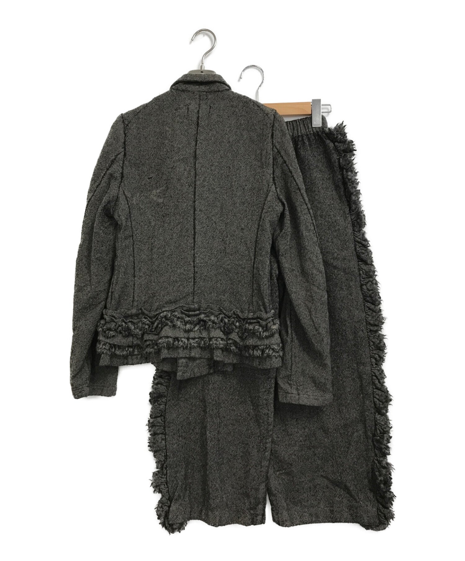 ROBE DE CHAMBRE COMME DES GARCONS Shrunken Wool Ruffle Pants Setup