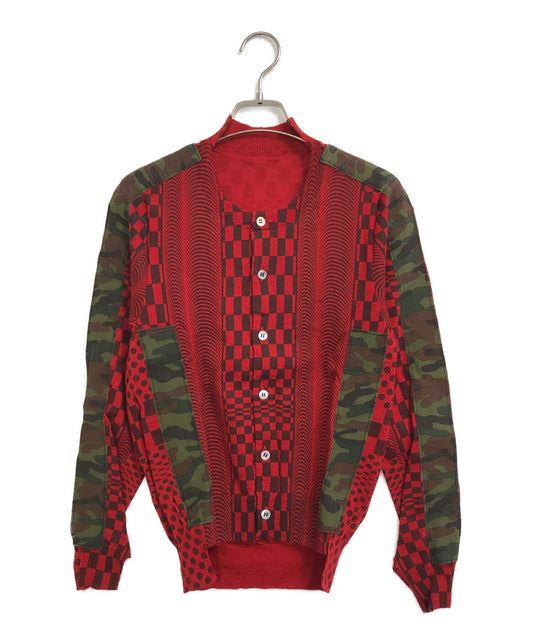 COMME DES GARCONS几何图案Camo Patch Cardigan GN100050