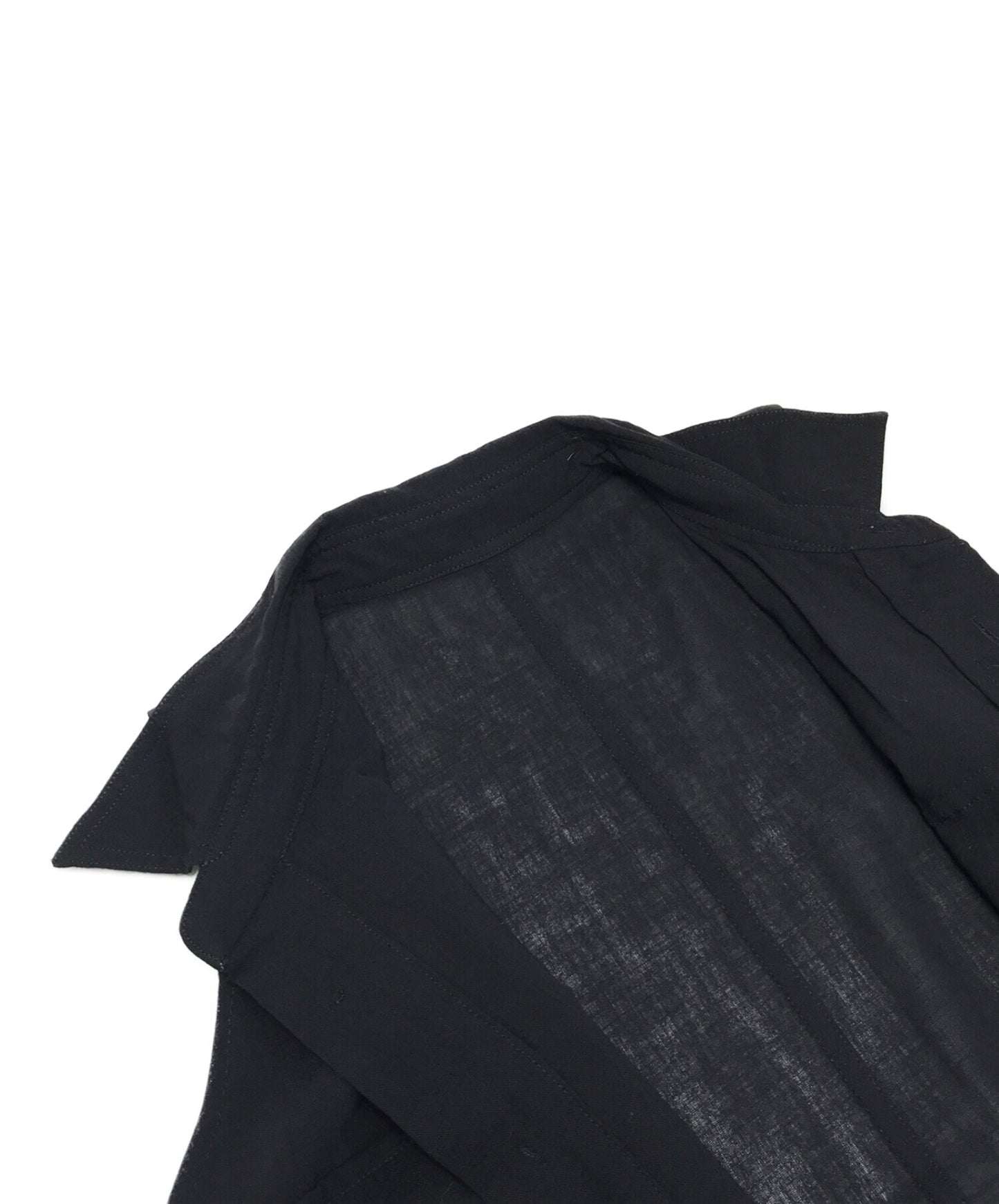 Yohji Yamamoto [เก่า] ผ้าขนสัตว์ A-line Gabanosleveless F0-D45-104