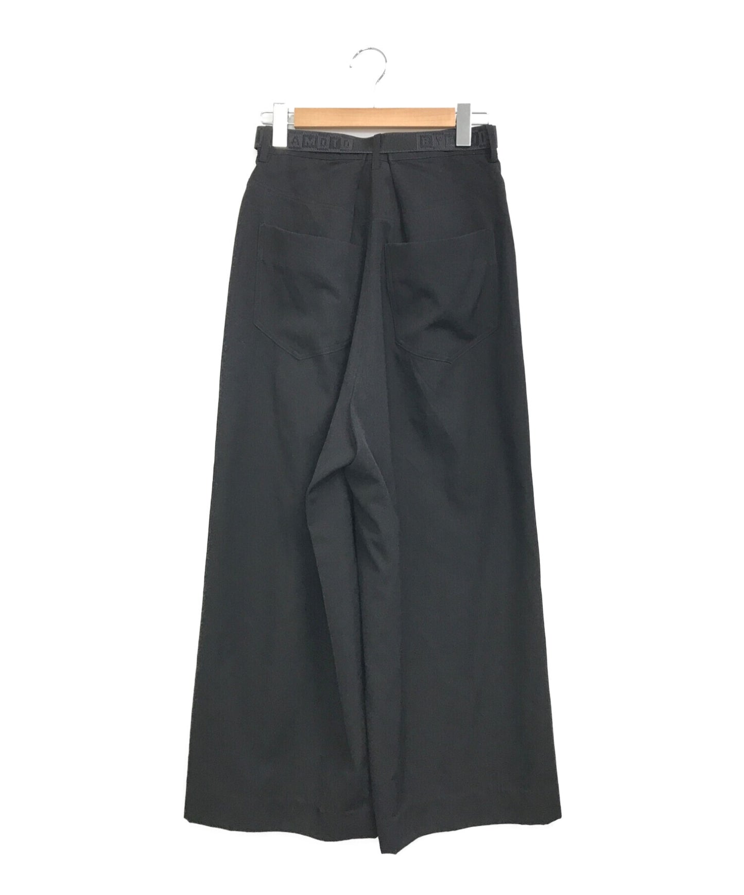 กฎระเบียบ Yohji Yamamoto Wool Gaber Hakama Pants พร้อมเข็มขัด FJ-P51-100