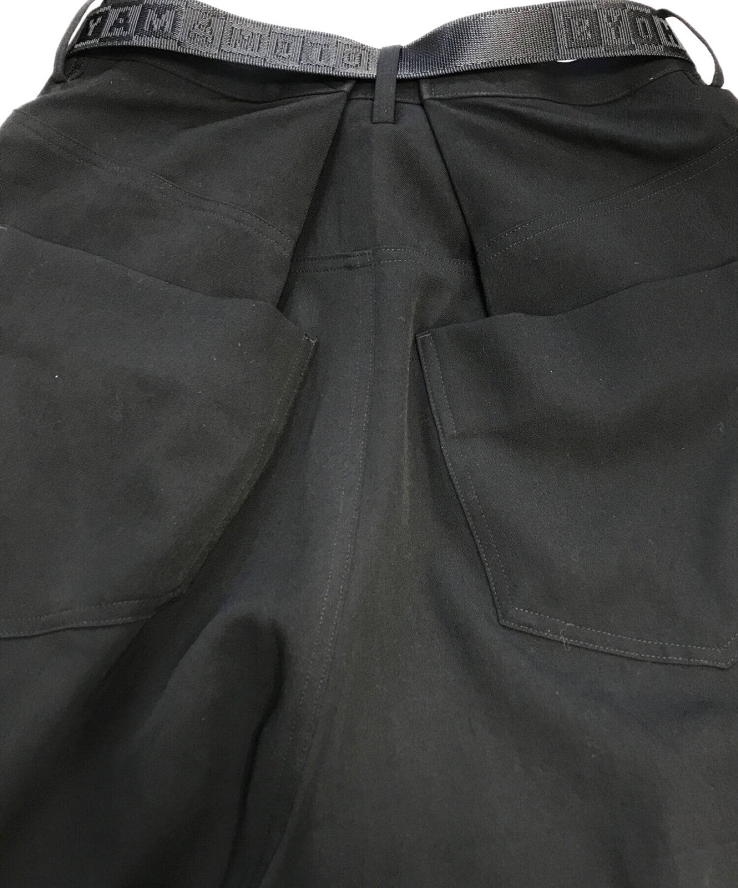Yohji Yohji Yamamoto Wool Gaber Hakama裤子带皮带FJ-P51-100