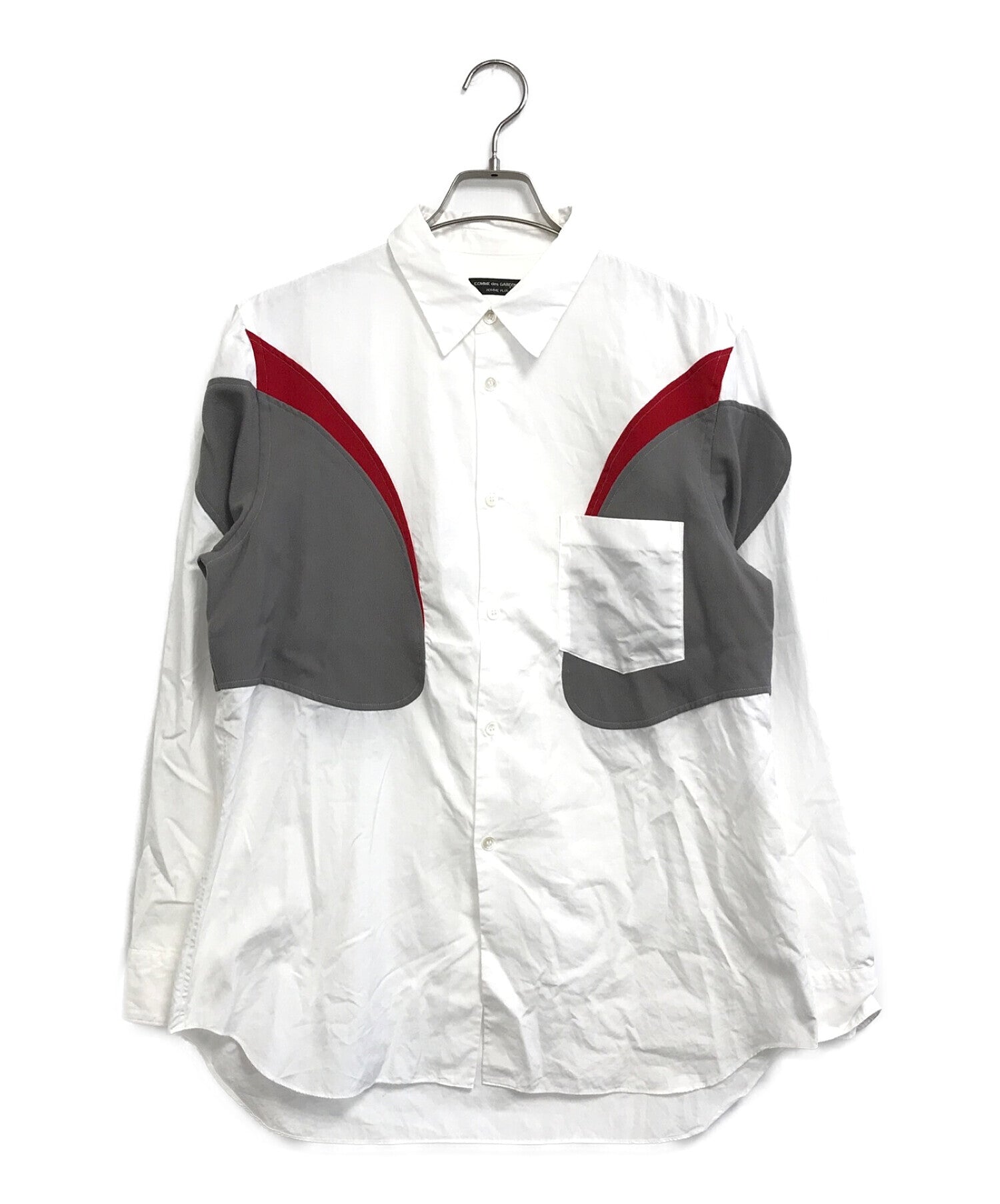 Comme Des Garçons Homme Plus geometric-print cotton shirt - White