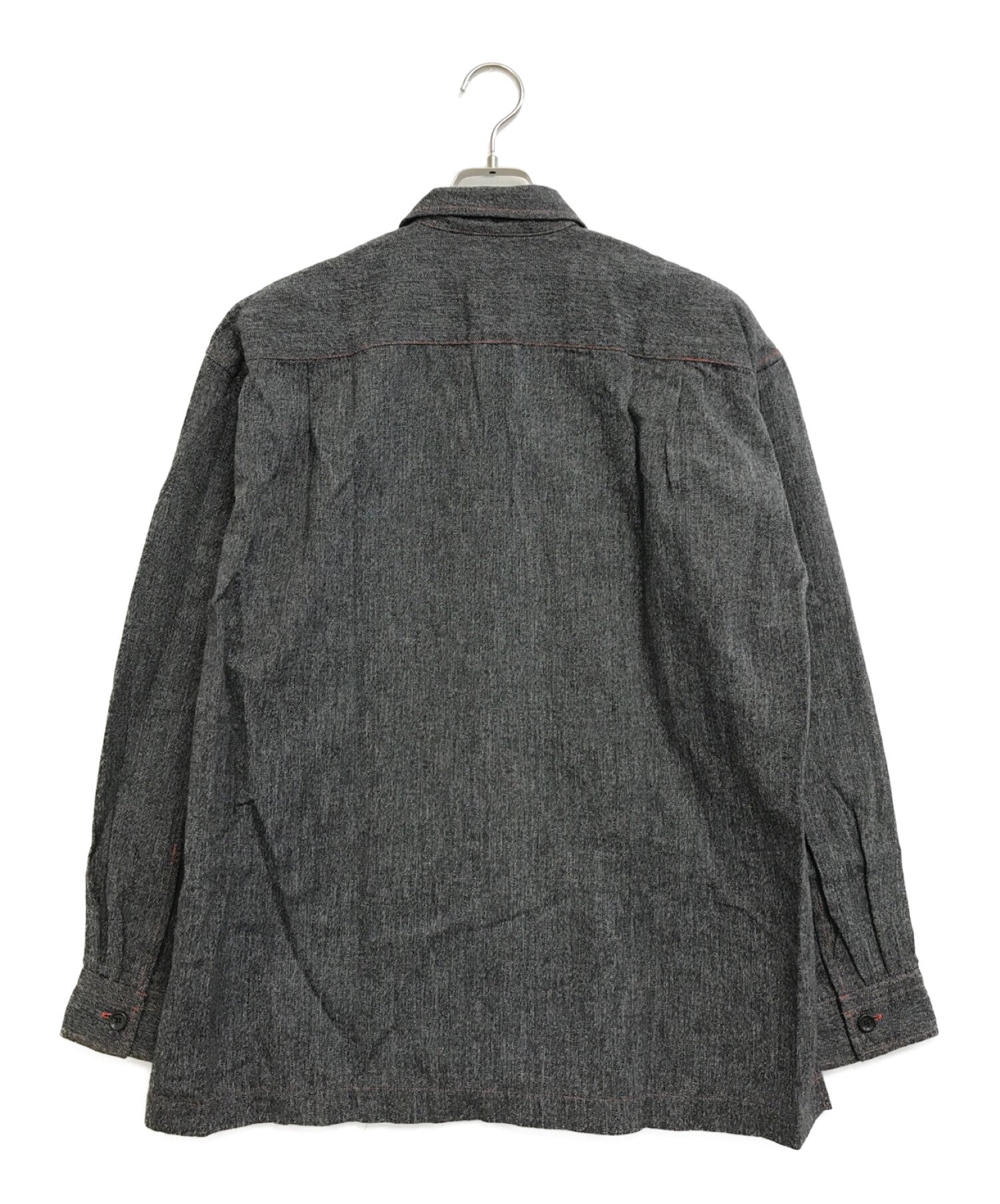 ISSEY MIYAKE MEN 2015年製 shirt jacket Pre-owned] ISSEY MIYAKE Black Chambray Shirt Jacket ME31FJ033