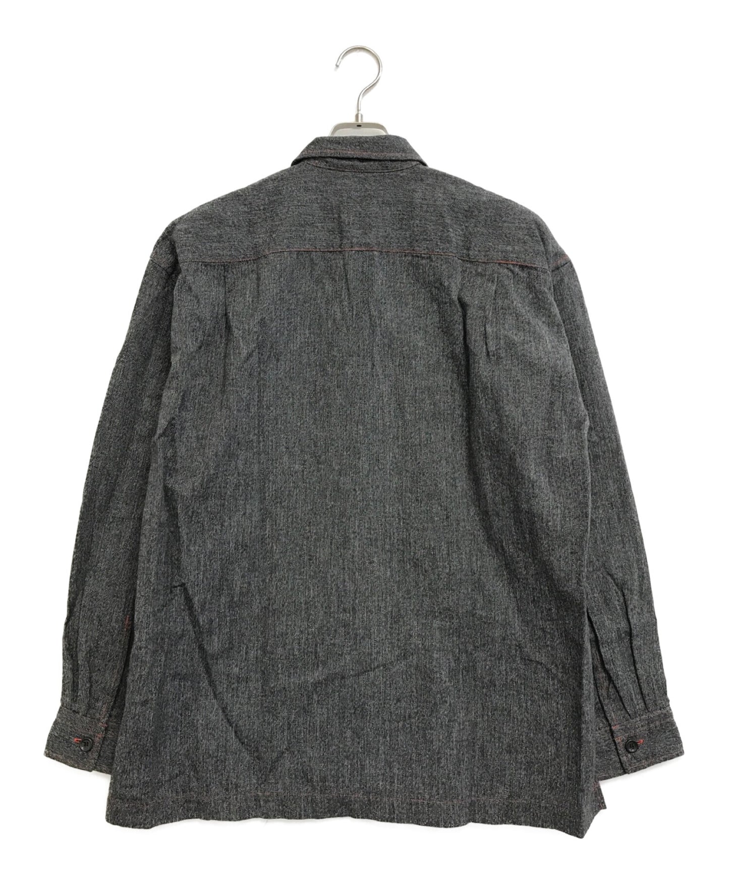 [Pre-owned] ISSEY MIYAKE Black Chambray Shirt Jacket ME31FJ033