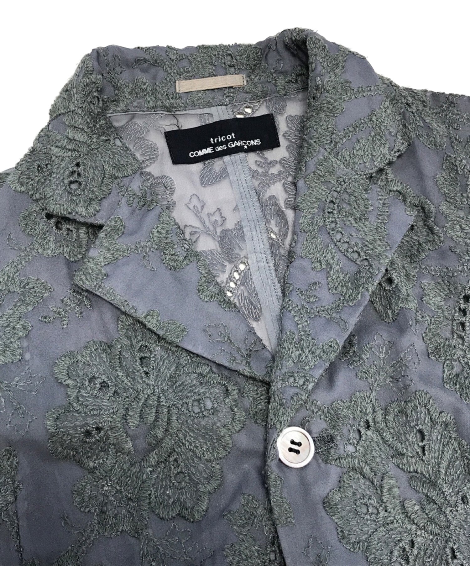 Pre-owned] tricot COMME des GARCONS tricolour jacket TJ-040010