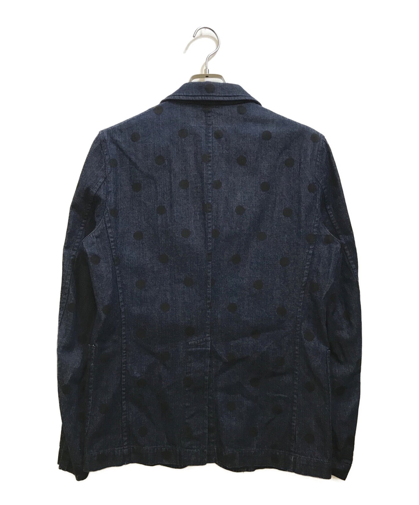 Comme des Garcons 셔츠 제품 세척 도트 데님 테일러드 재킷 W21167