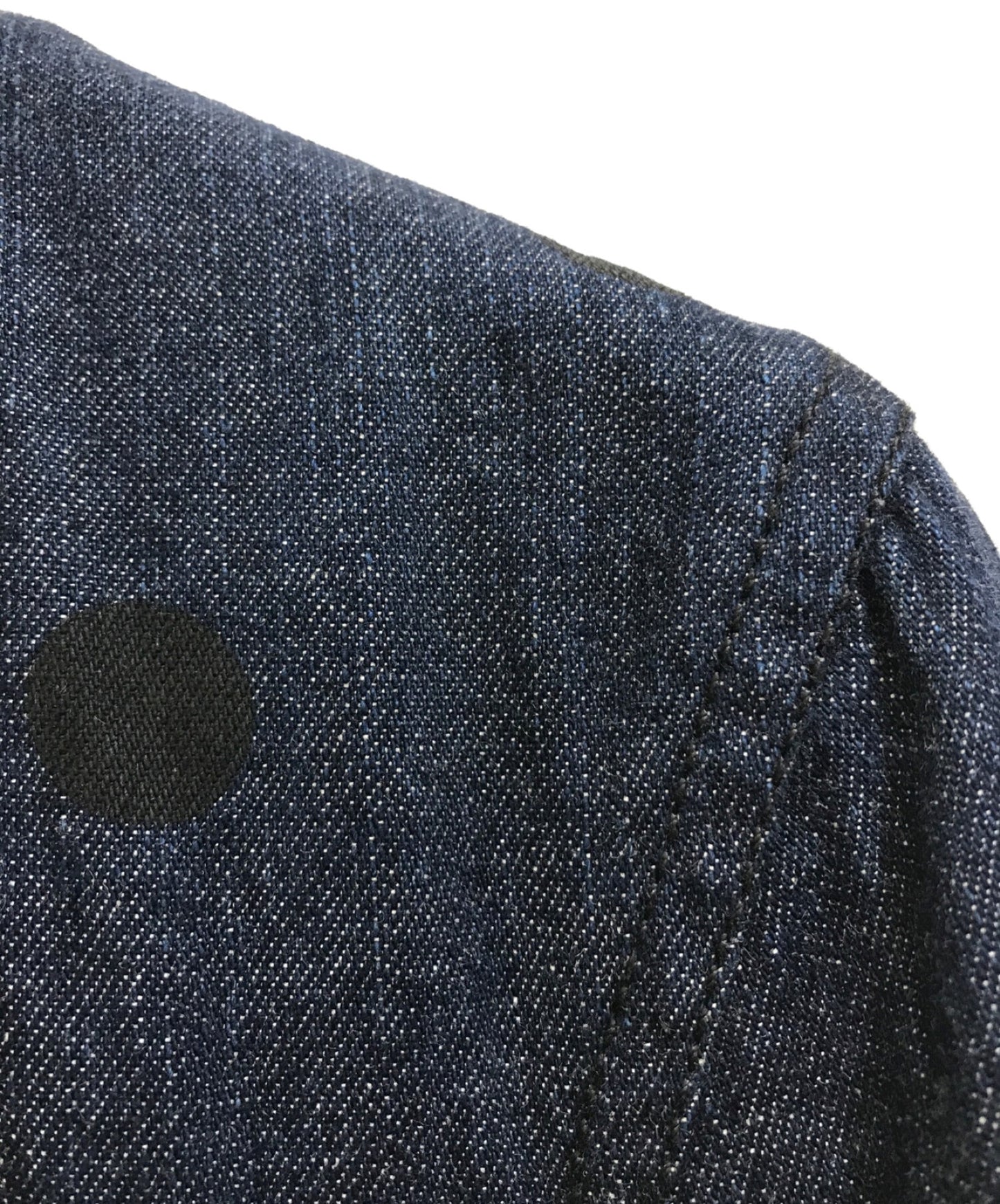 COMME DES GARCONS衬衫产品洗涤的点牛仔裁缝夹克W21167