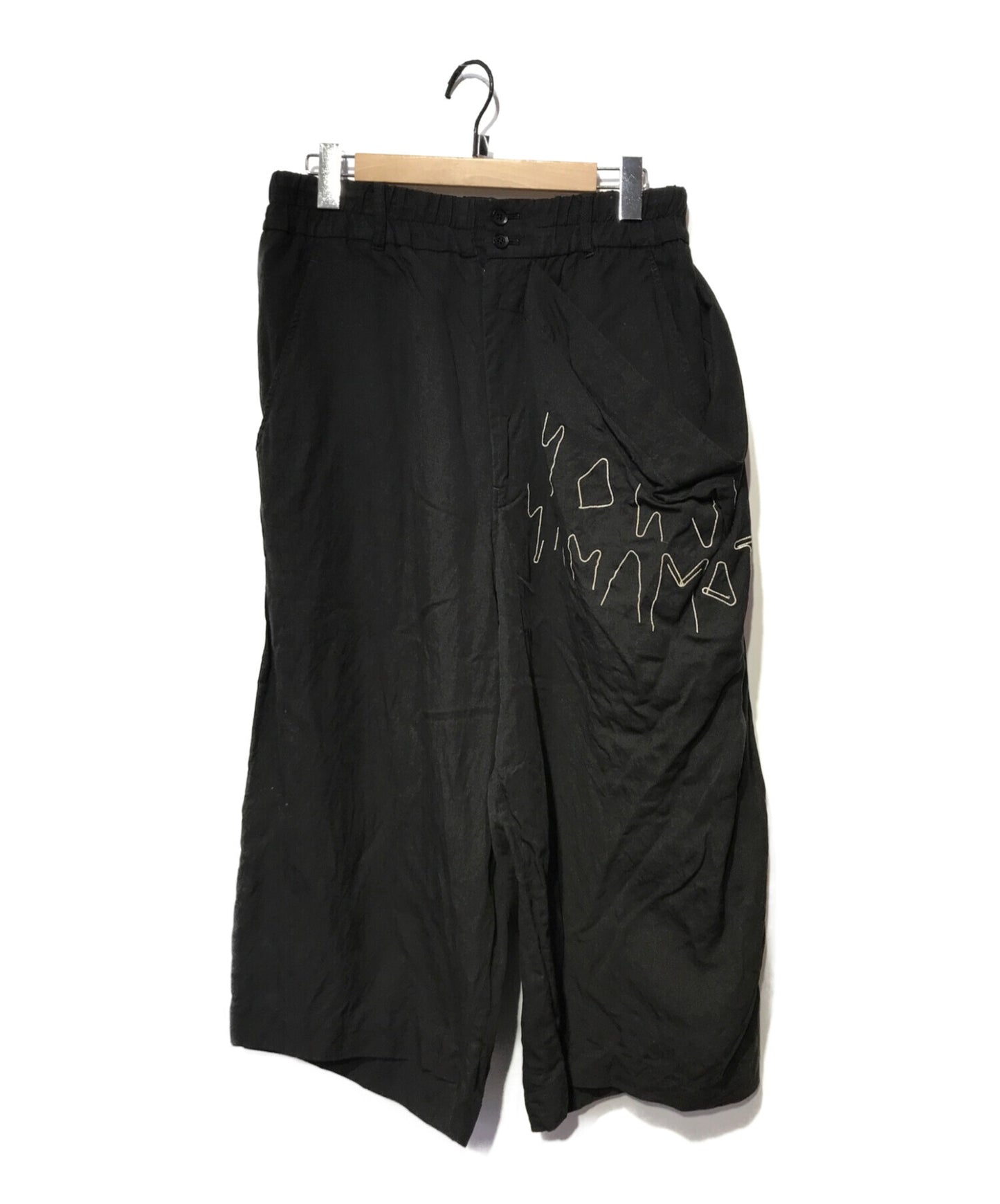 Yohji Yamamoto Pour Homme Linen Tencel Clip Embroidery Pants Hu-P13-314