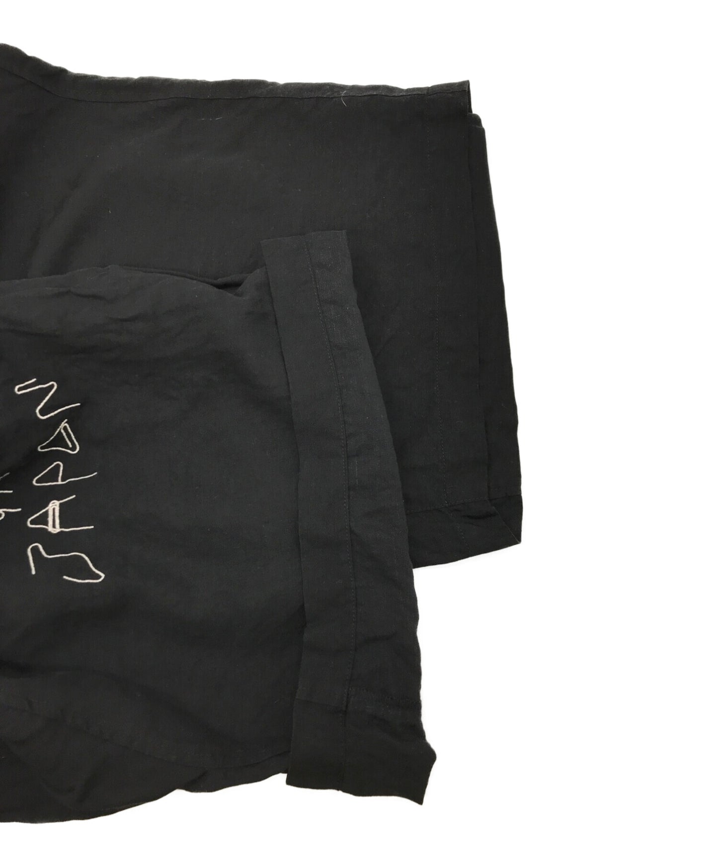 Yohji Yamamoto Pour Homme 15SS剪贴画刺绣亚麻汤sarouel裤子hu-p35-314