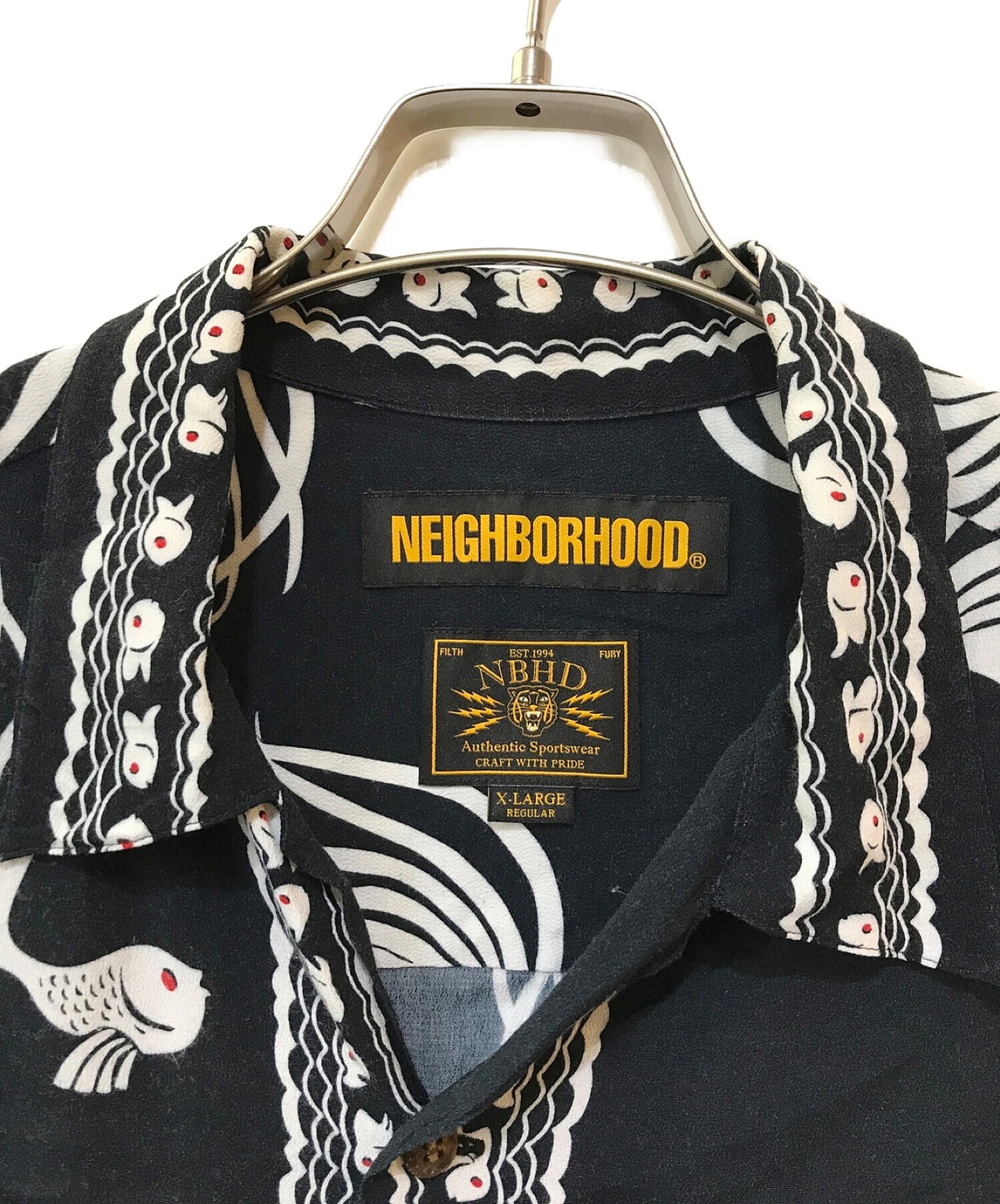 [Pre-owned] NEIGHBORHOOD S/S rayon shirt 181TSNH-SHM04