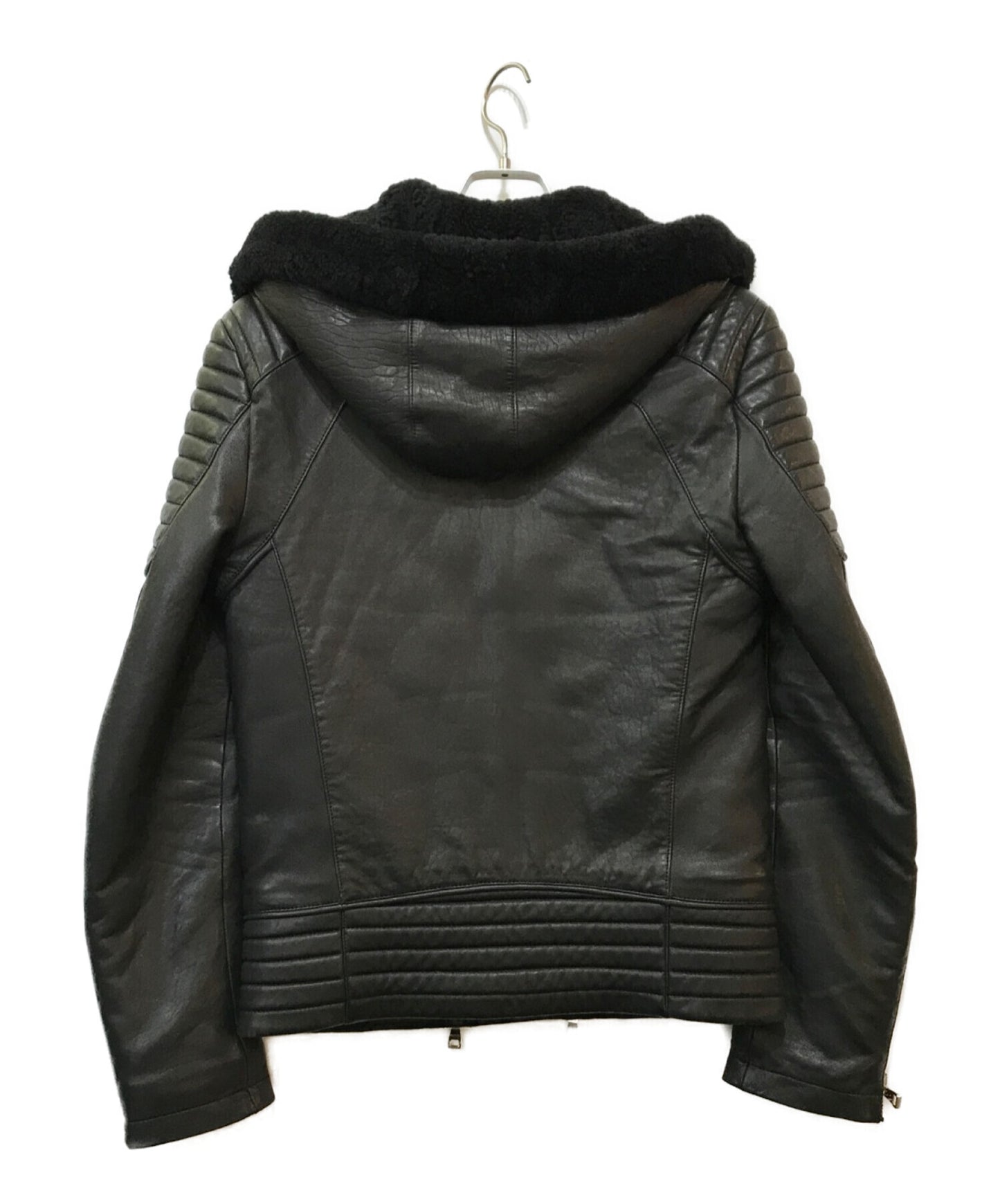 [Pre-owned] BALMAIN Leather biker riders jacket W7H2044P005