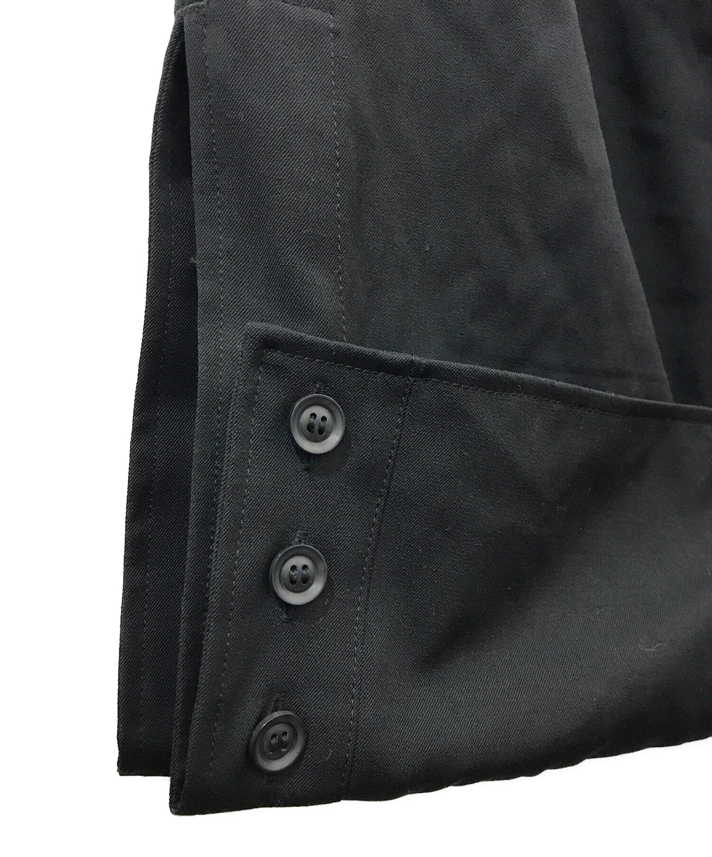 B Yohji Yamamoto皱纹的Gaber按钮缝隙裤子NN-P55-100