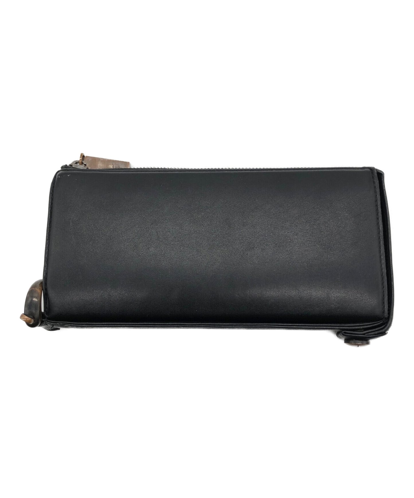 [Pre-owned] Yohji Yamamoto pour homme LARGE ZIPPERED WALLED leather long wallet