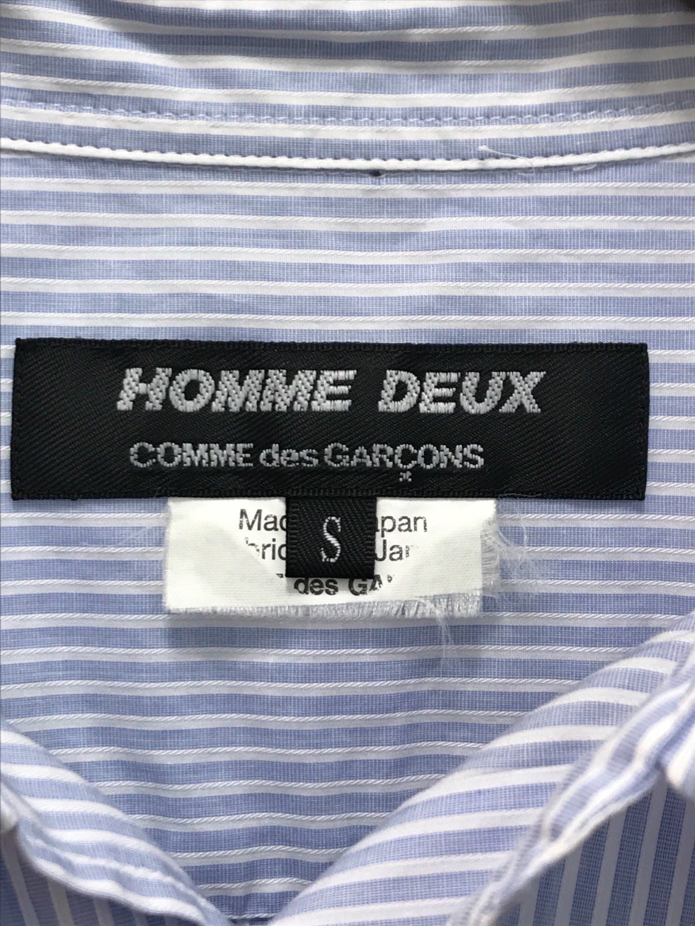 COMME DES GARCONS HOMME DEUX 스트라이프 셔츠 긴 슬리브 셔츠 DQ-B030
