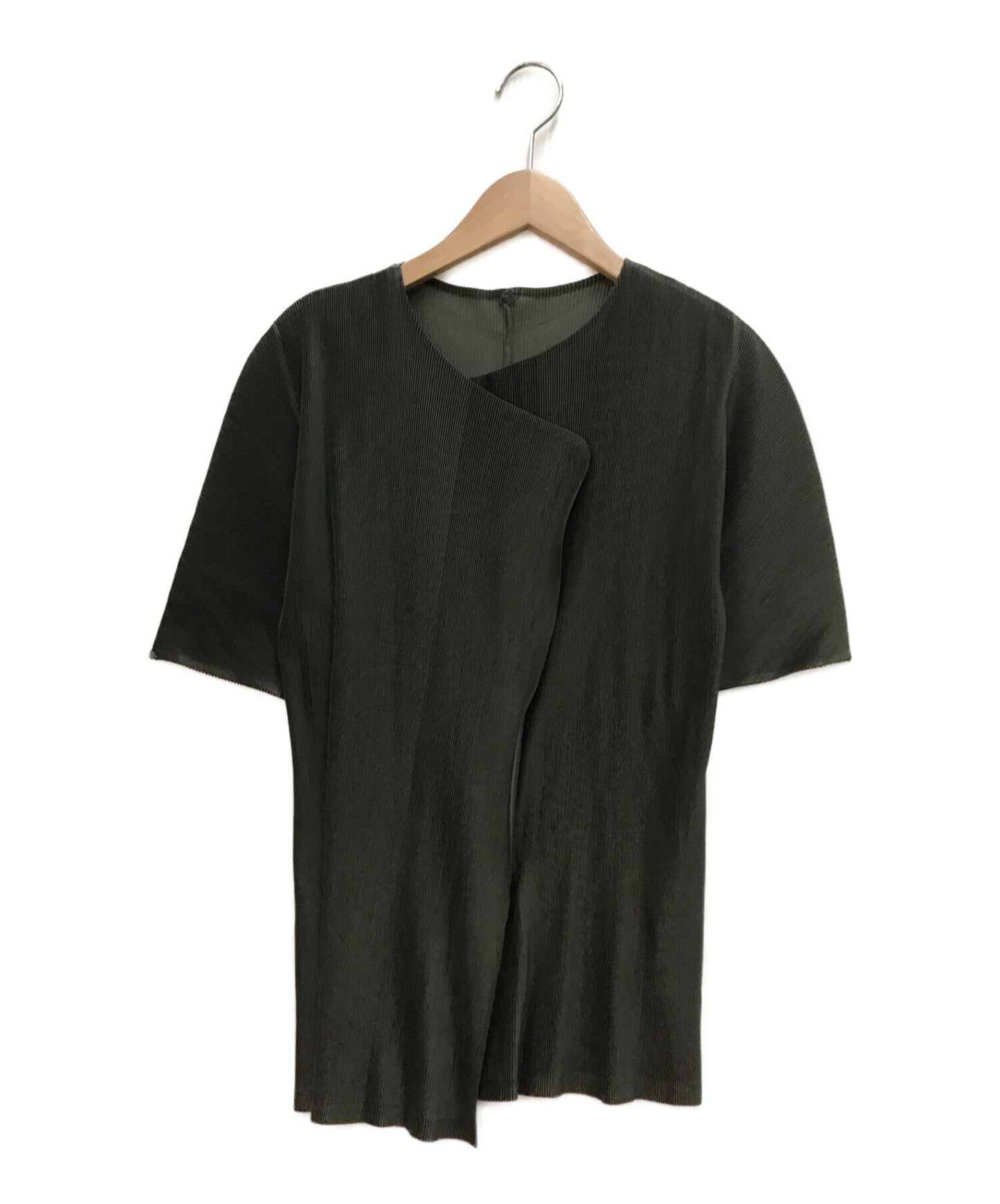 [Pre-owned] PLEATS PLEASE Short-sleeved pleated cardigan Pleated cut and sewn pleated blouse